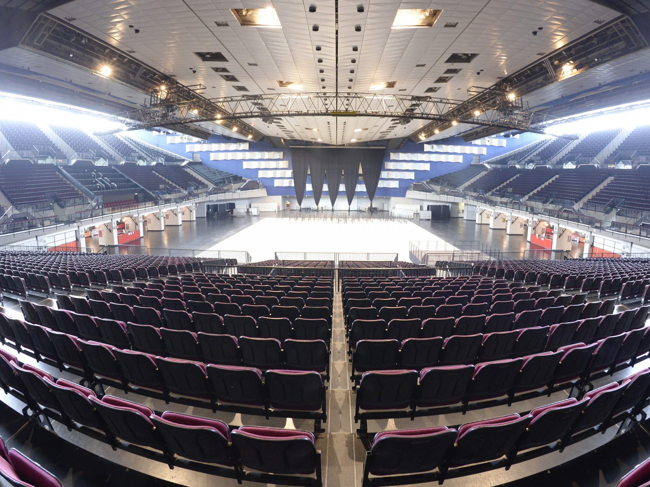 Innenansicht der Wiener Stadthalle, wo auch 2014 schon der Eurovision Song Contest ausgetragen wurde.