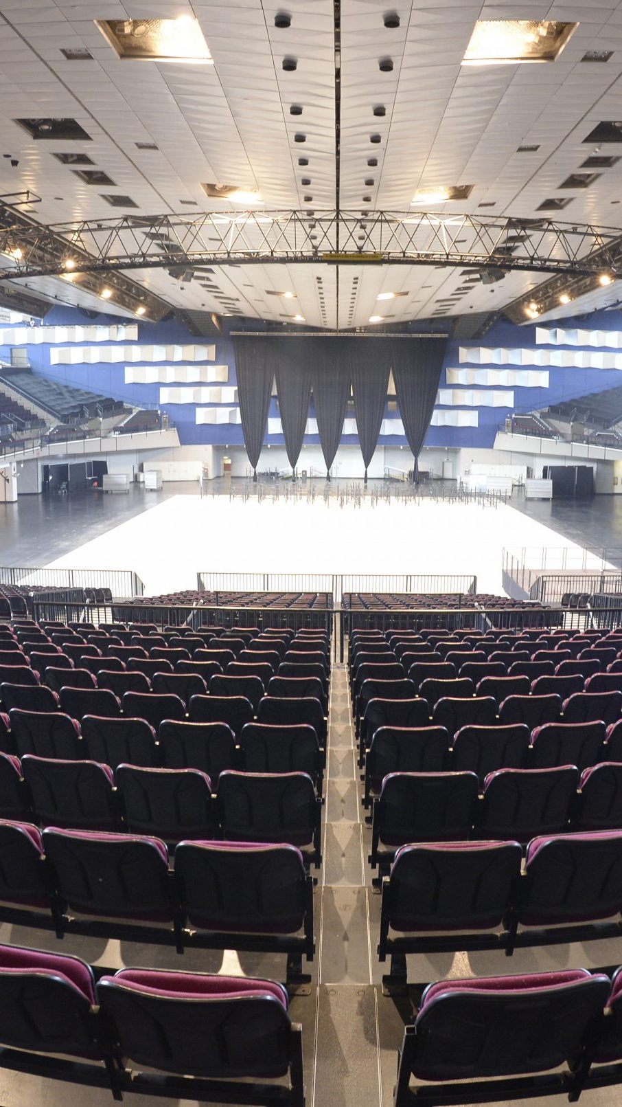 Innenansicht der Wiener Stadthalle, wo auch 2014 schon der Eurovision Song Contest ausgetragen wurde.