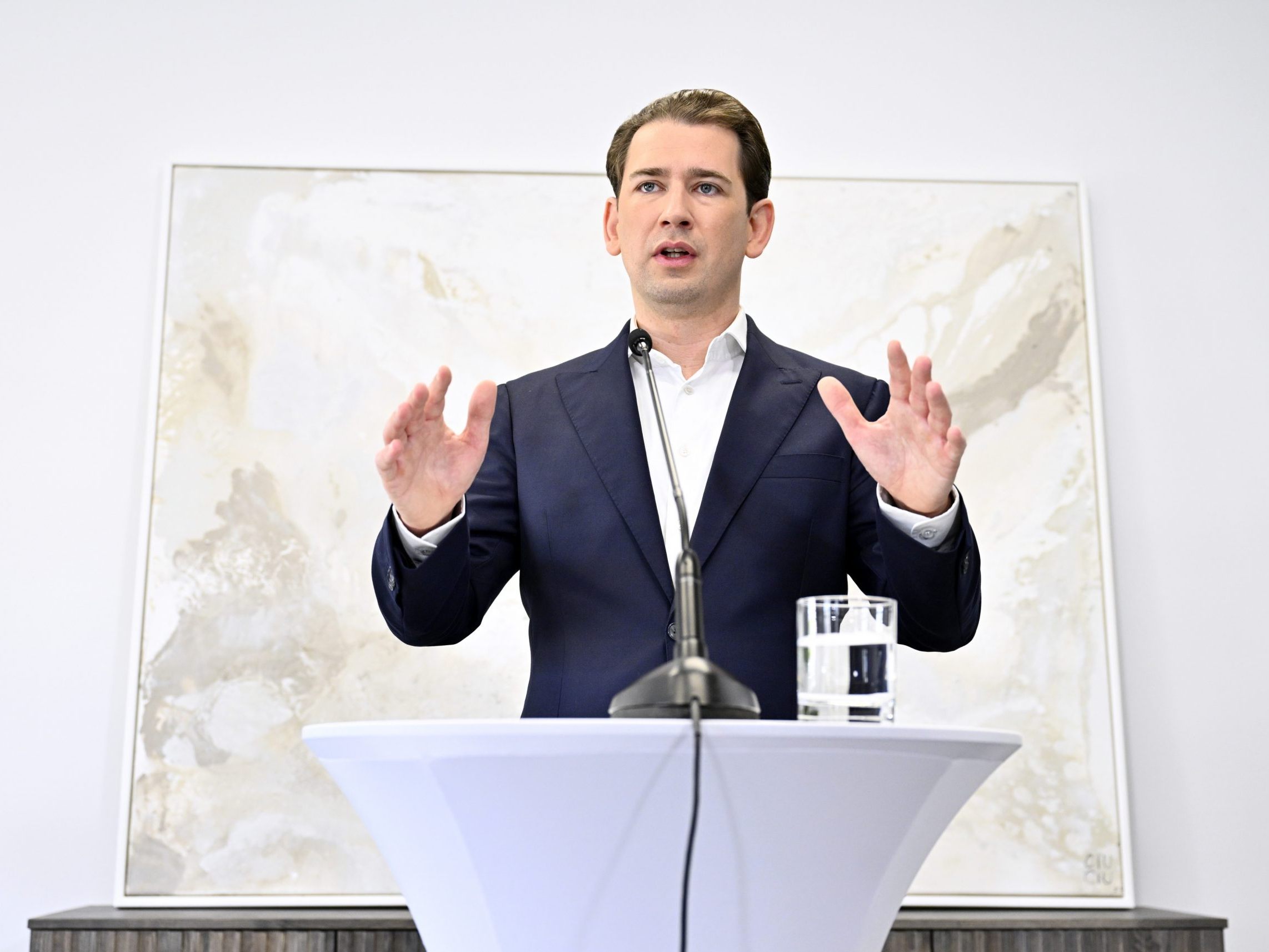 Sebastian Kurz am Dienstag. Sebastian Kurz am Dienstag.