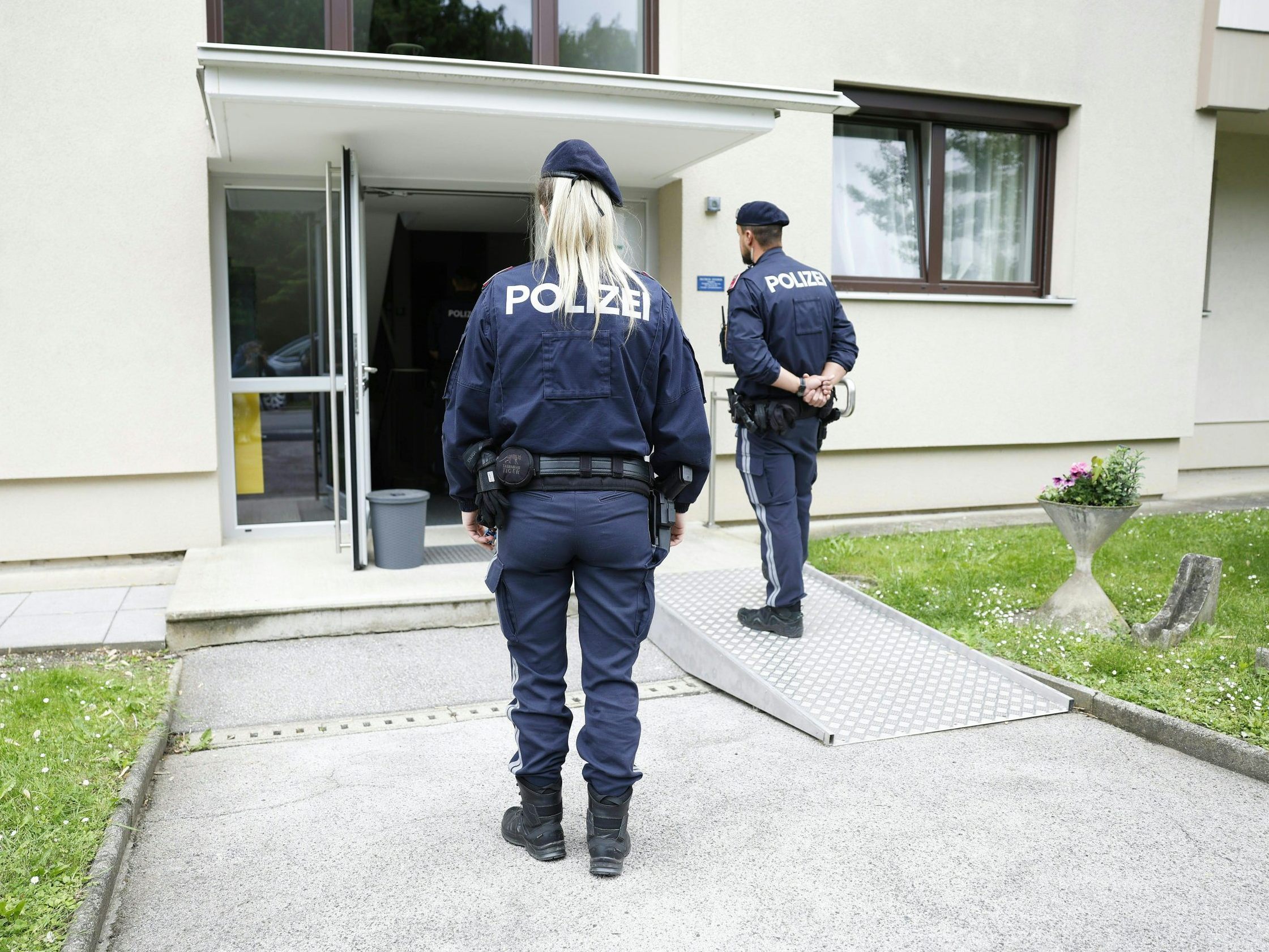 Polizeieinsatz am Freitag in Graz. Polizeieinsatz am Freitag in Graz.