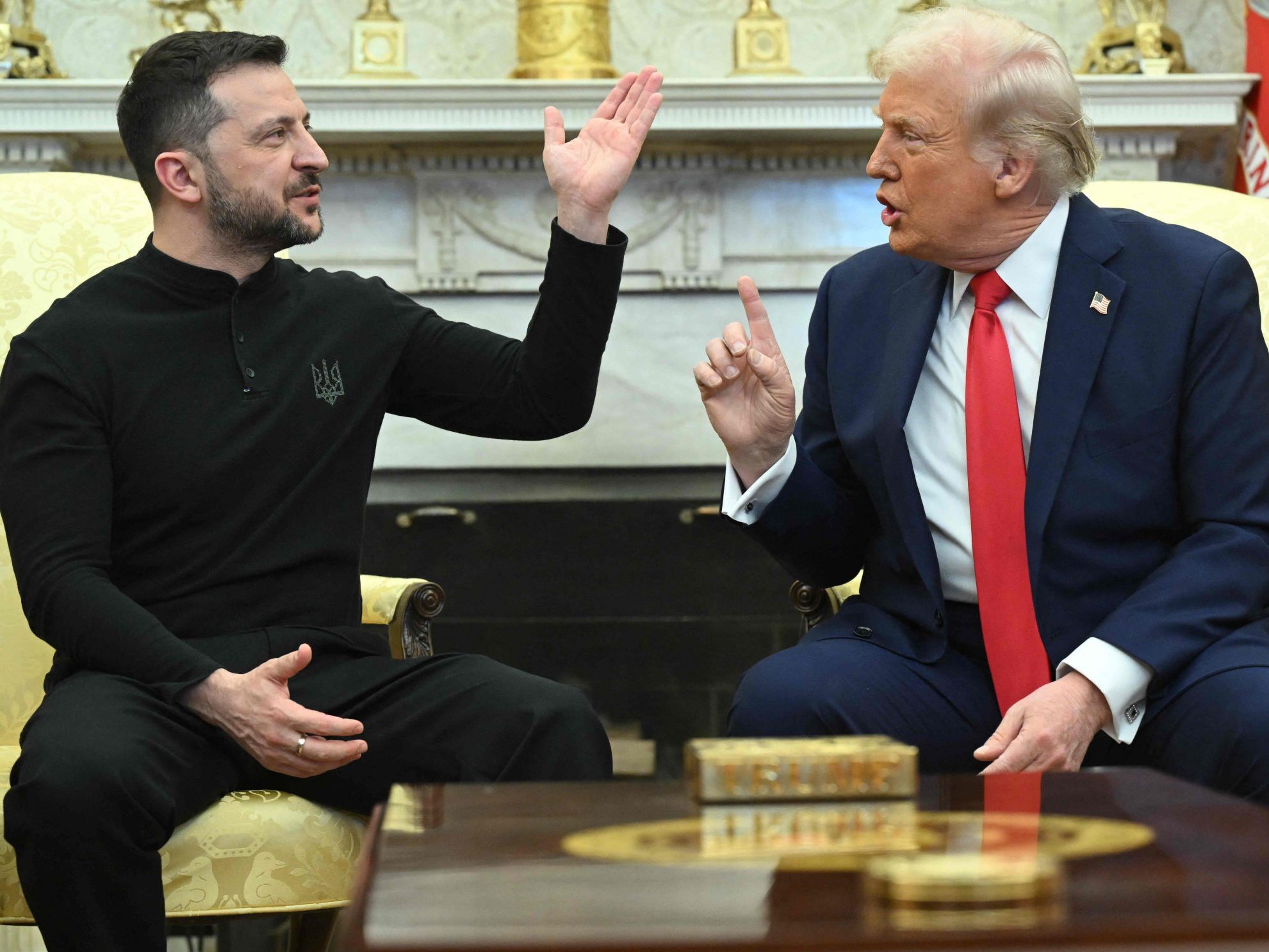 Trump und Selenskyj bei ihrem Treffen im Februar Trump und Selenskyj bei ihrem Treffen im Februar