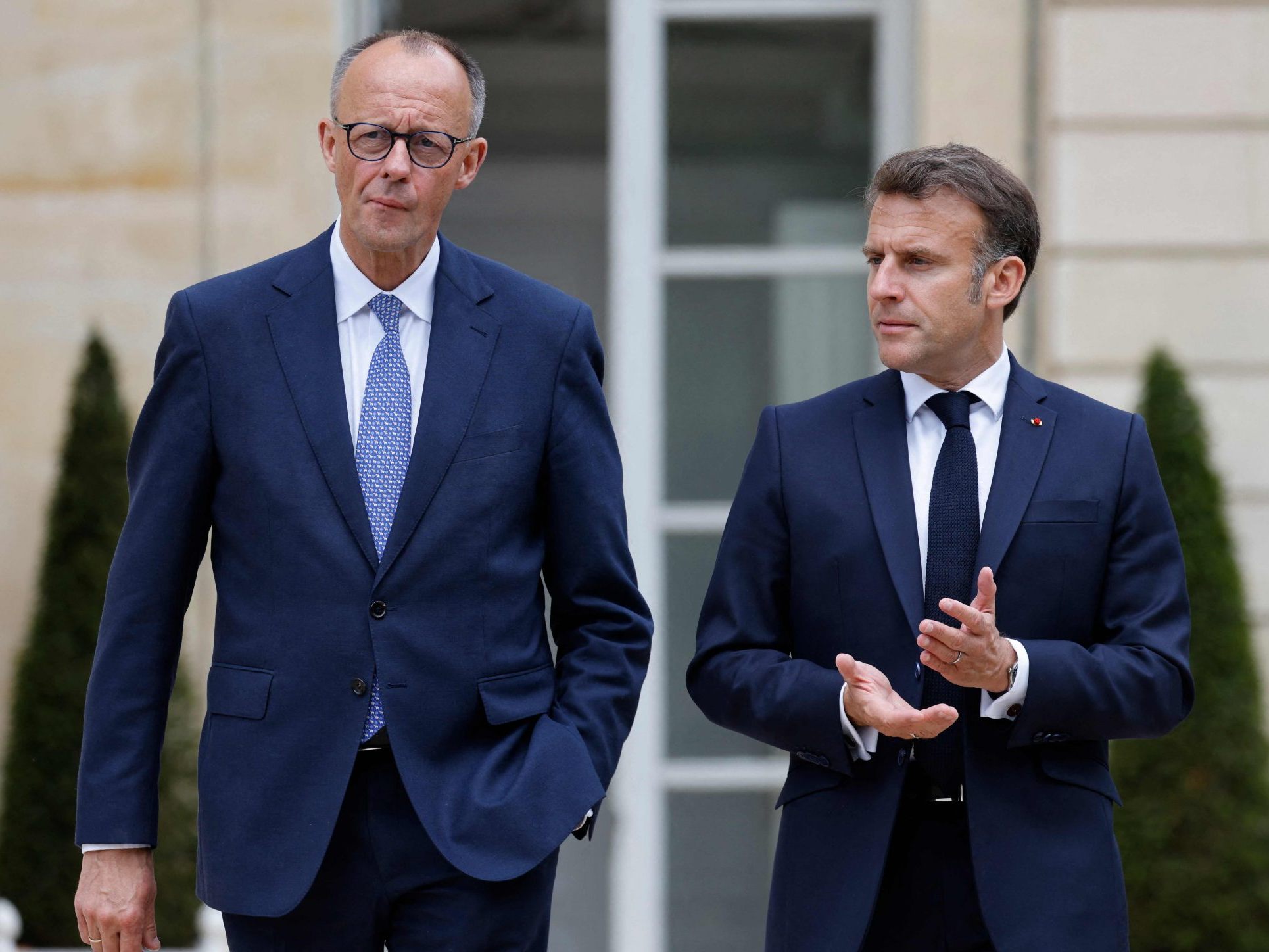 Friedrich Merz gemeinsam mit Emmanuel Macron Friedrich Merz gemeinsam mit Emmanuel Macron