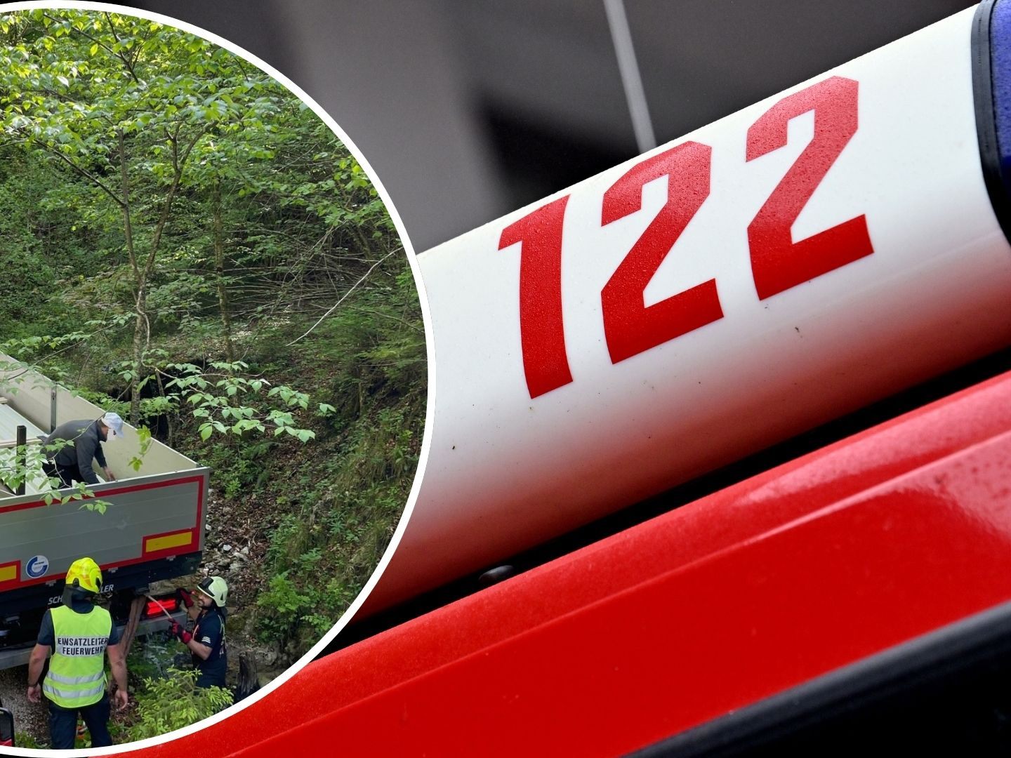 Feuerwehr kam Lkw in Niederösterreich zu Hilfe.