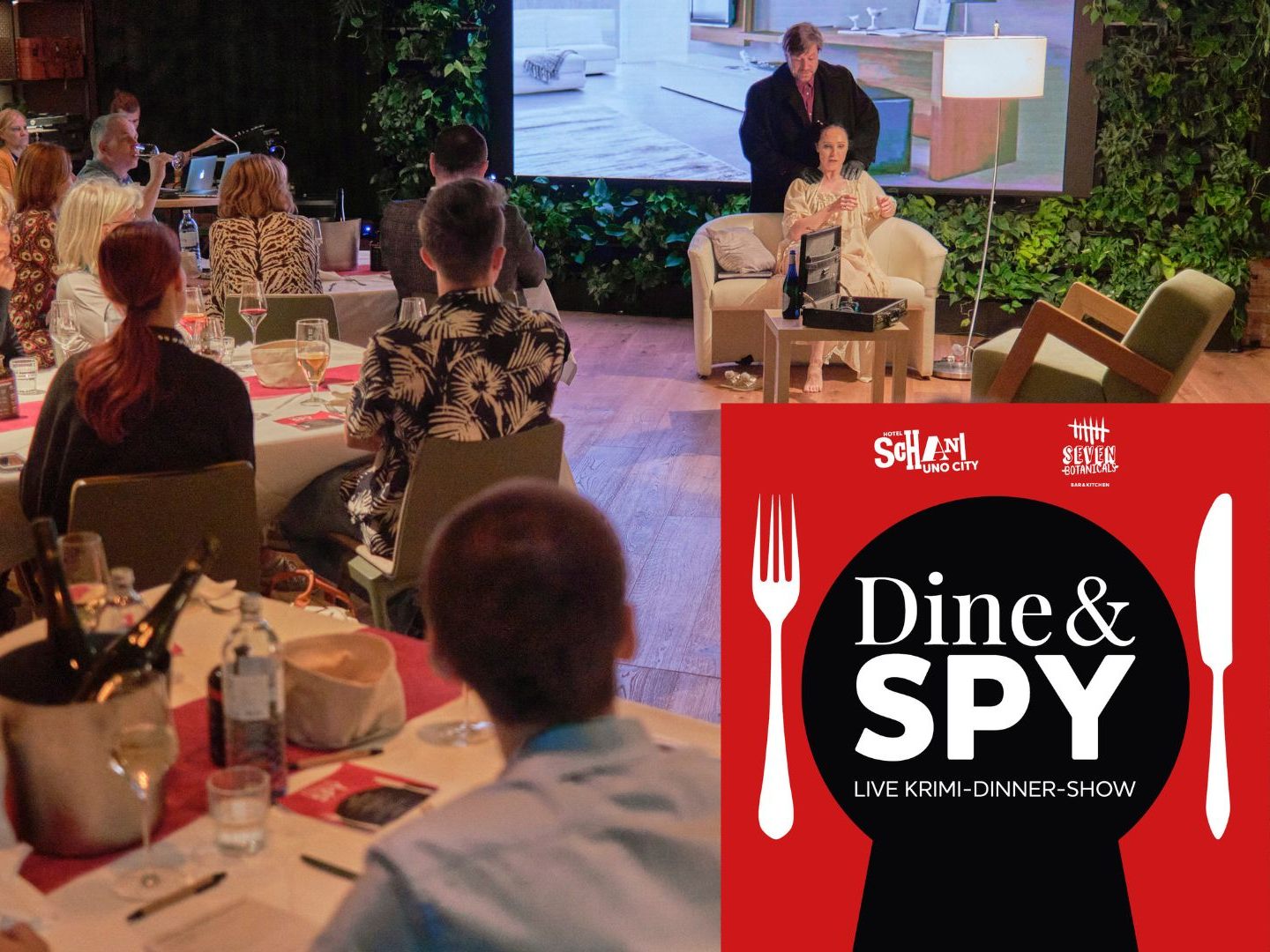 Spionage à la carte beim Krimi-Dinner.