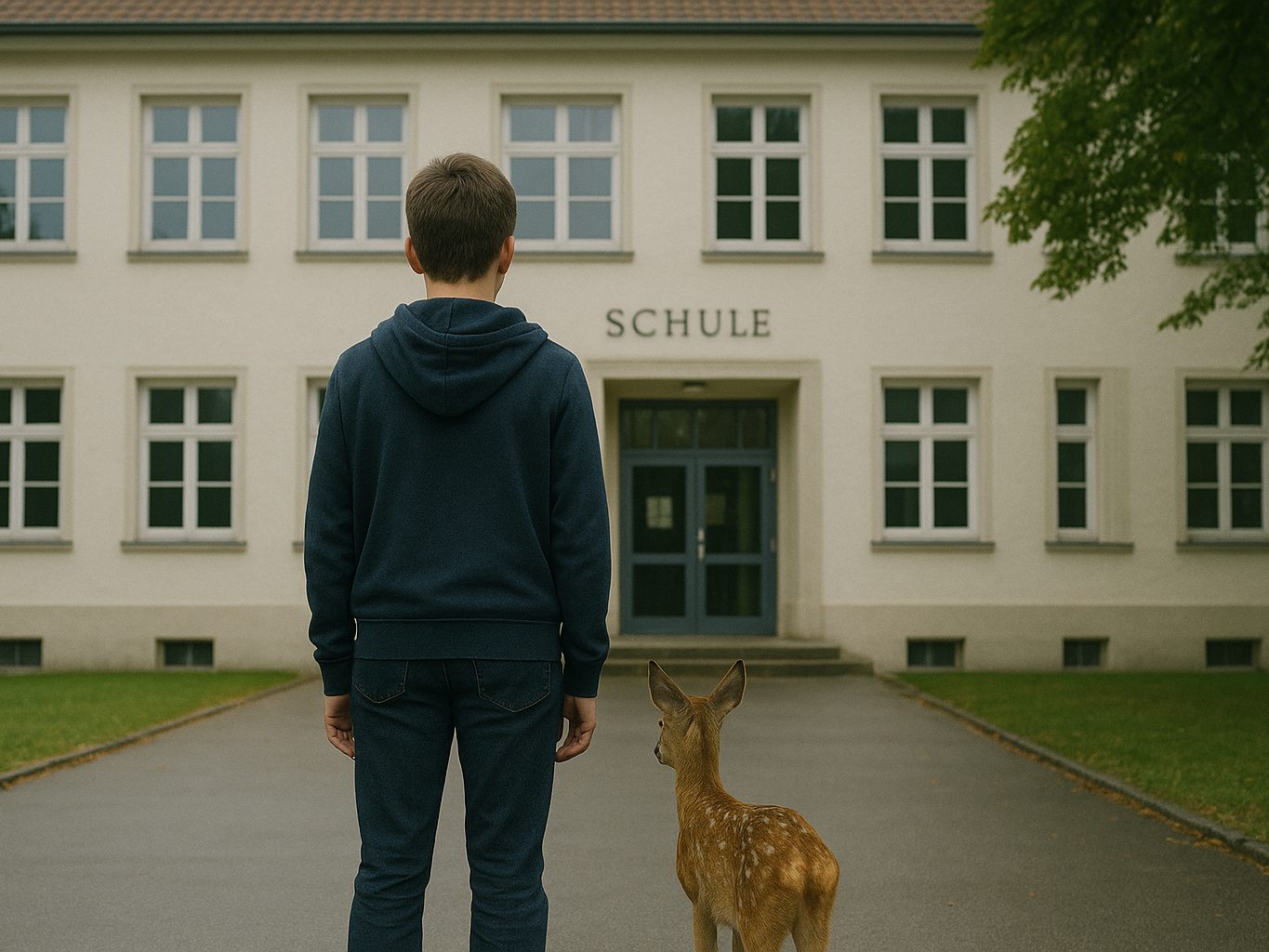 Der Junge brachte das Rehkitz mit zur Schule. (Symbolbild) Der Junge brachte das Rehkitz mit zur Schule. (Symbolbild)