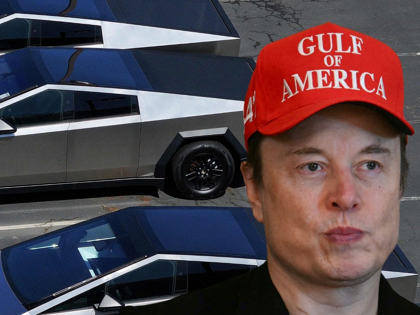 Unverkaufte Cybertrucks stapeln sich auf den Parkplätzen von Tesla-Händlern.