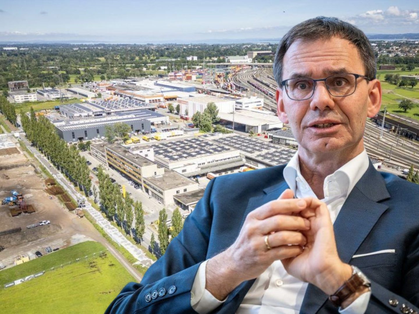 Der Güterbahnhof in Wolfurt ist einer der wichtigsten Verkehrsknotenpunkte im Land. Eine bessere Verbindung zur A14 steht auf dem Wunschzettel des Landes.