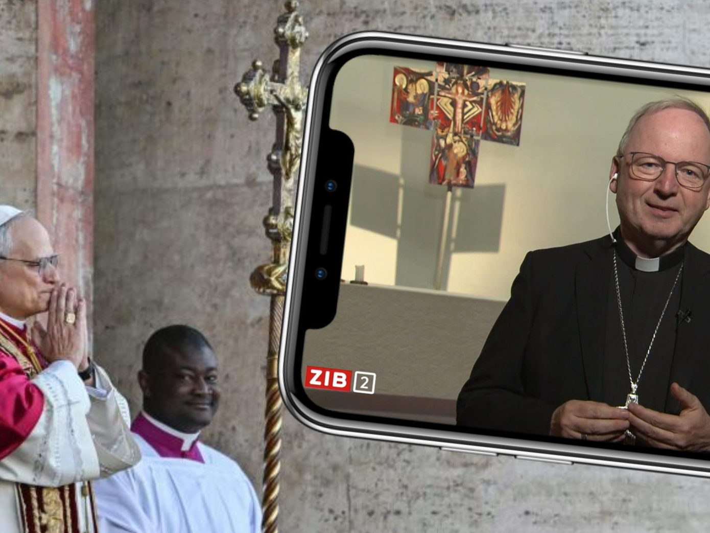Im "ZiB2"-Studio ordnete der Feldkircher Diözesanbischof den neuen Papst ein.