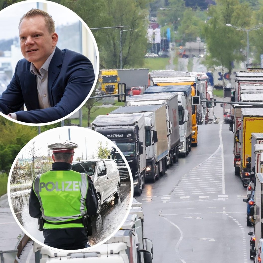 Die Lkw-Staus beim Güterbahnhof sind ein Dauerbrenner.