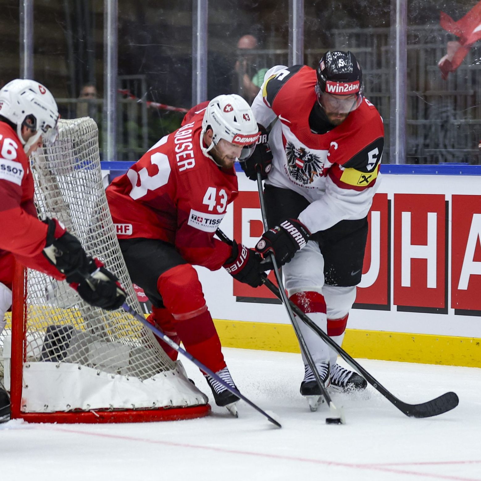 Österreich gegen die Schweiz Chancenlos.