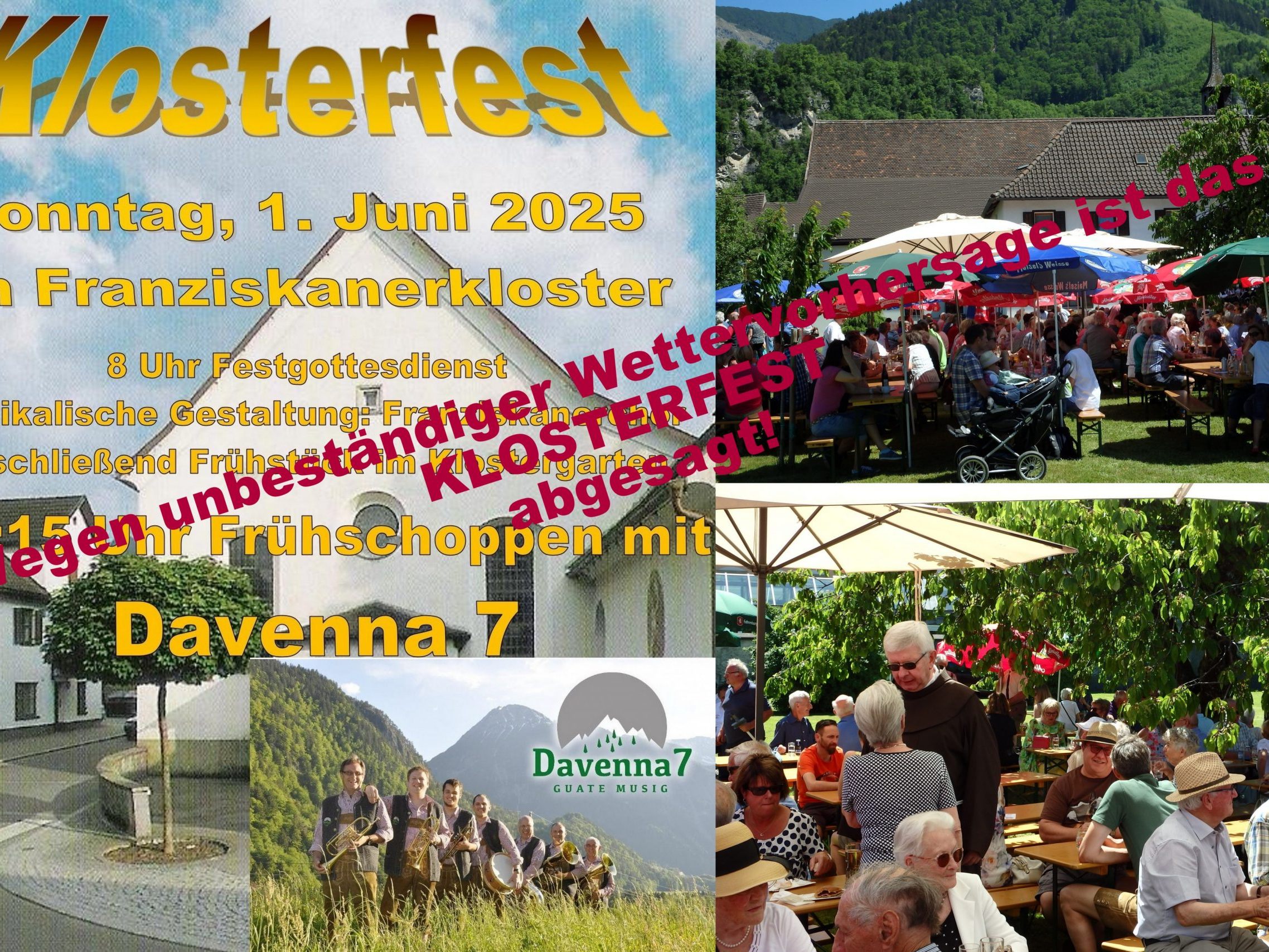 KLOSTERFEST ABGESAGT