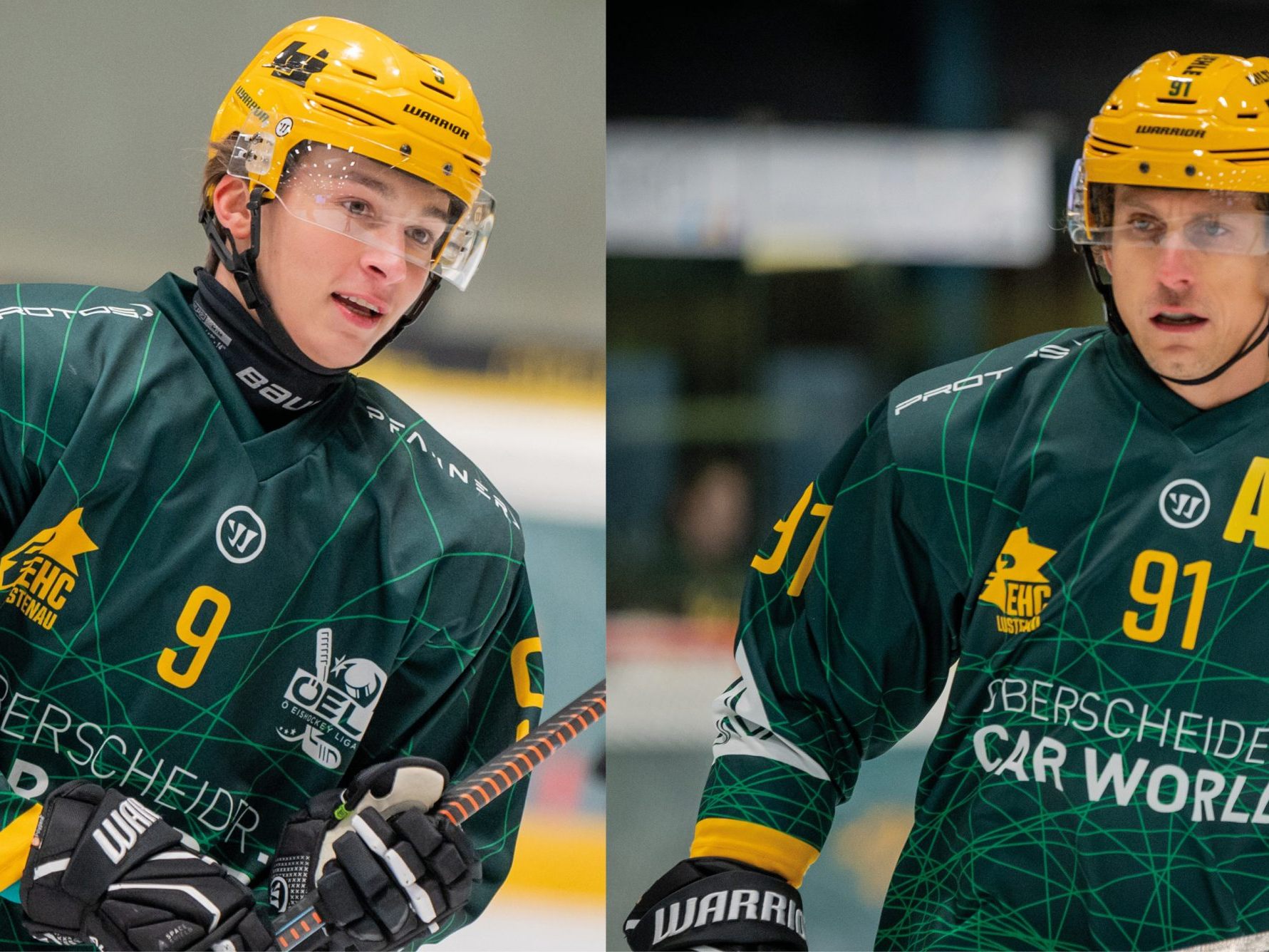 Youngster Maid Meduseljac (li.) und Routinier Martin Grabher-Meier (re.) verlängern beim EHC Lustenau Youngster Maid Meduseljac (li.) und Routinier Martin Grabher-Meier (re.) verlängern beim EHC Lustenau