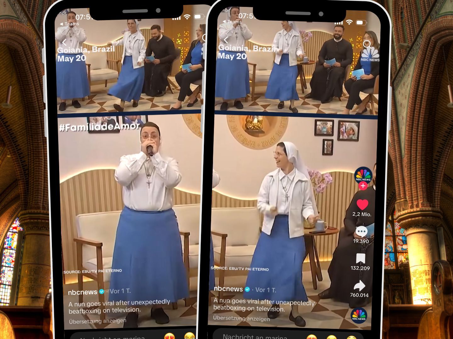 Brasilianische Nonnen gehen nach Musikeinlage viral. Brasilianische Nonnen gehen nach Musikeinlage viral.