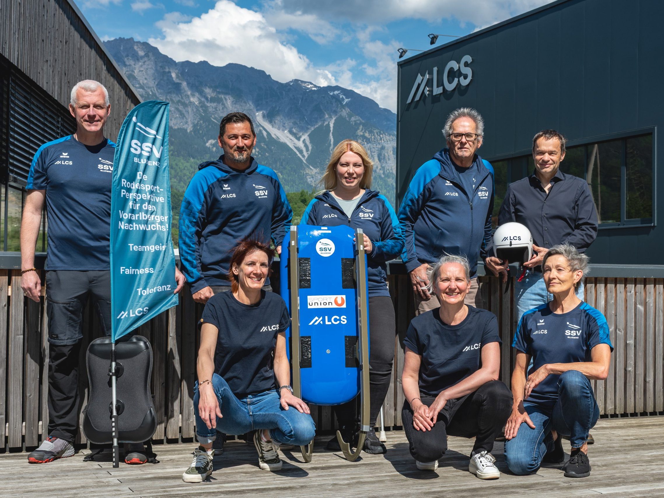 hintere Reihe - v.l.n.r.: André Labenz (SSV Bludenz), Daniel Neyer (SSV Bludenz), Michaela Neyer (SSV Bludenz), Bernhard Steu (SSV Bludenz), Christoph Ludescher (LCS) vordere Reihe - v.l.n.r.: Helene Lang (LCS), Gaby Hrovat (LCS), Martina Steu (SSV Bludenz)  