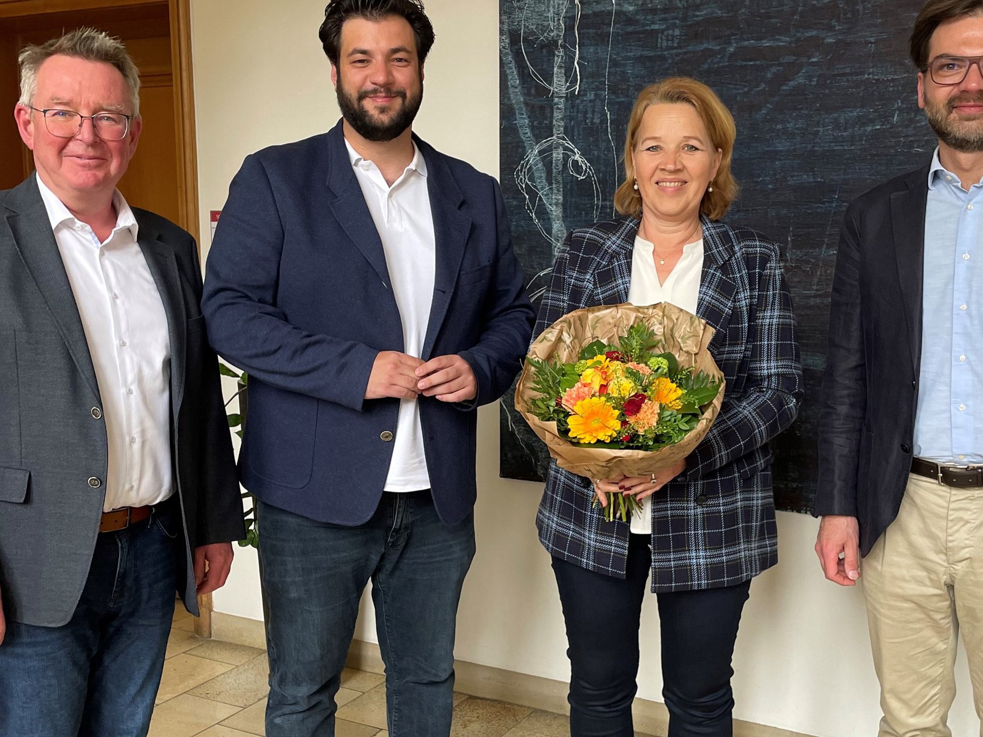 v. l. n. r: Dir. Nikolaus Netzer, Stadtrat Cenk Dogan, Andrea Kaufmann und Geschäftsführer Mathias La
