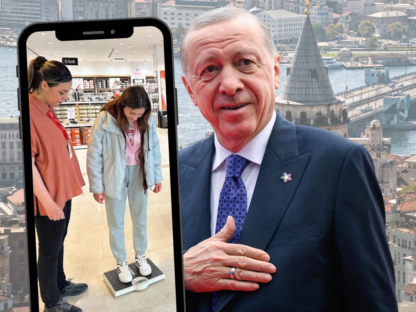 Erdogan lässt seine Bürger wiegen.