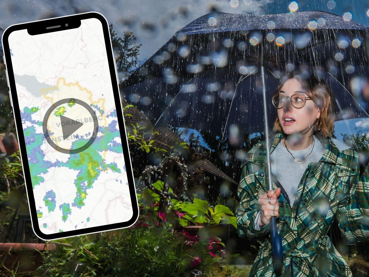 Regen vor allem im Bergland