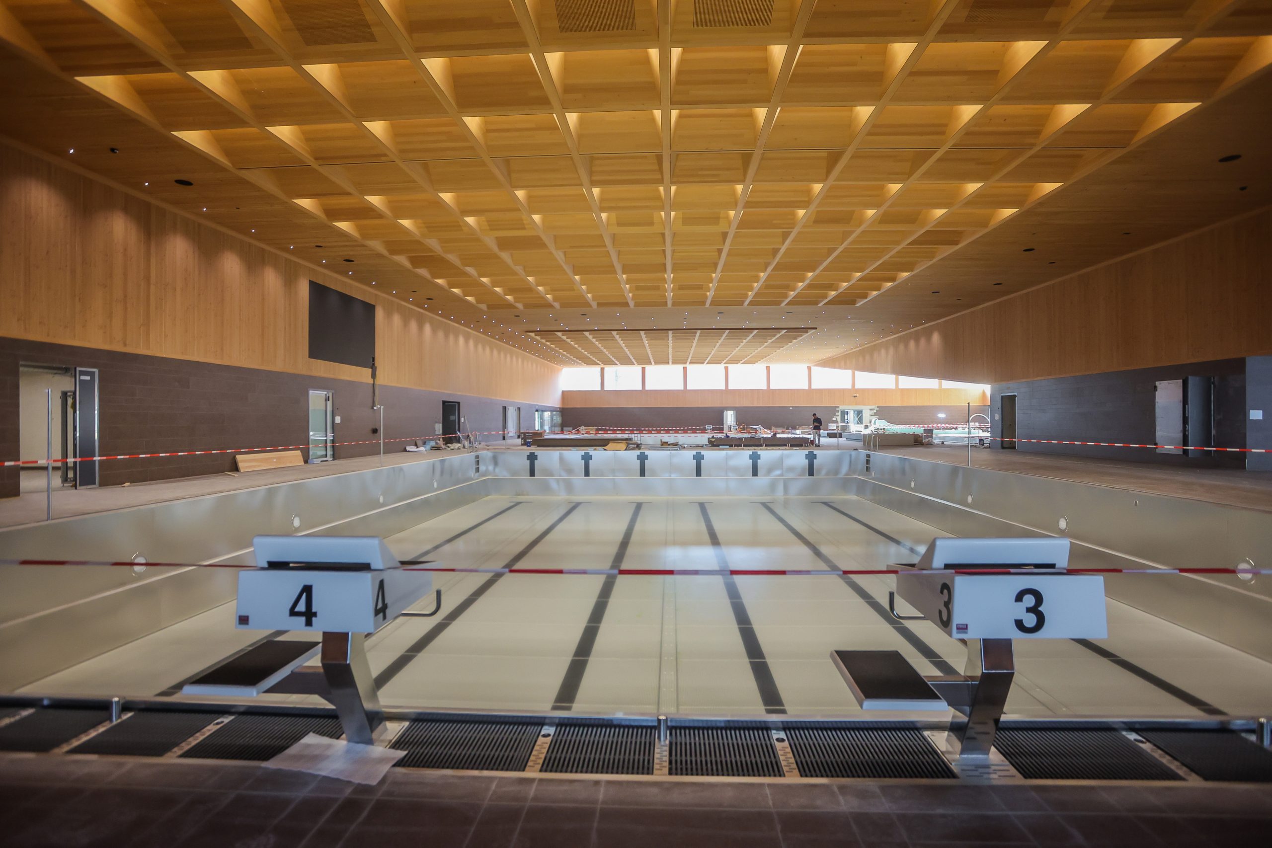 So sah die Baustelle beim Hallenbad Bregenz im Herbst noch aus. Mittlerweile wurde das Bad eröffnet.
