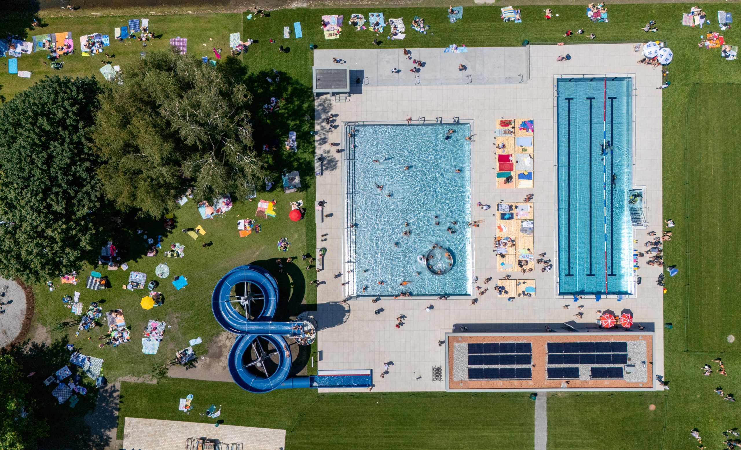 Die Eröffnung des neuen Strandbades in Hard im Juli 2024.