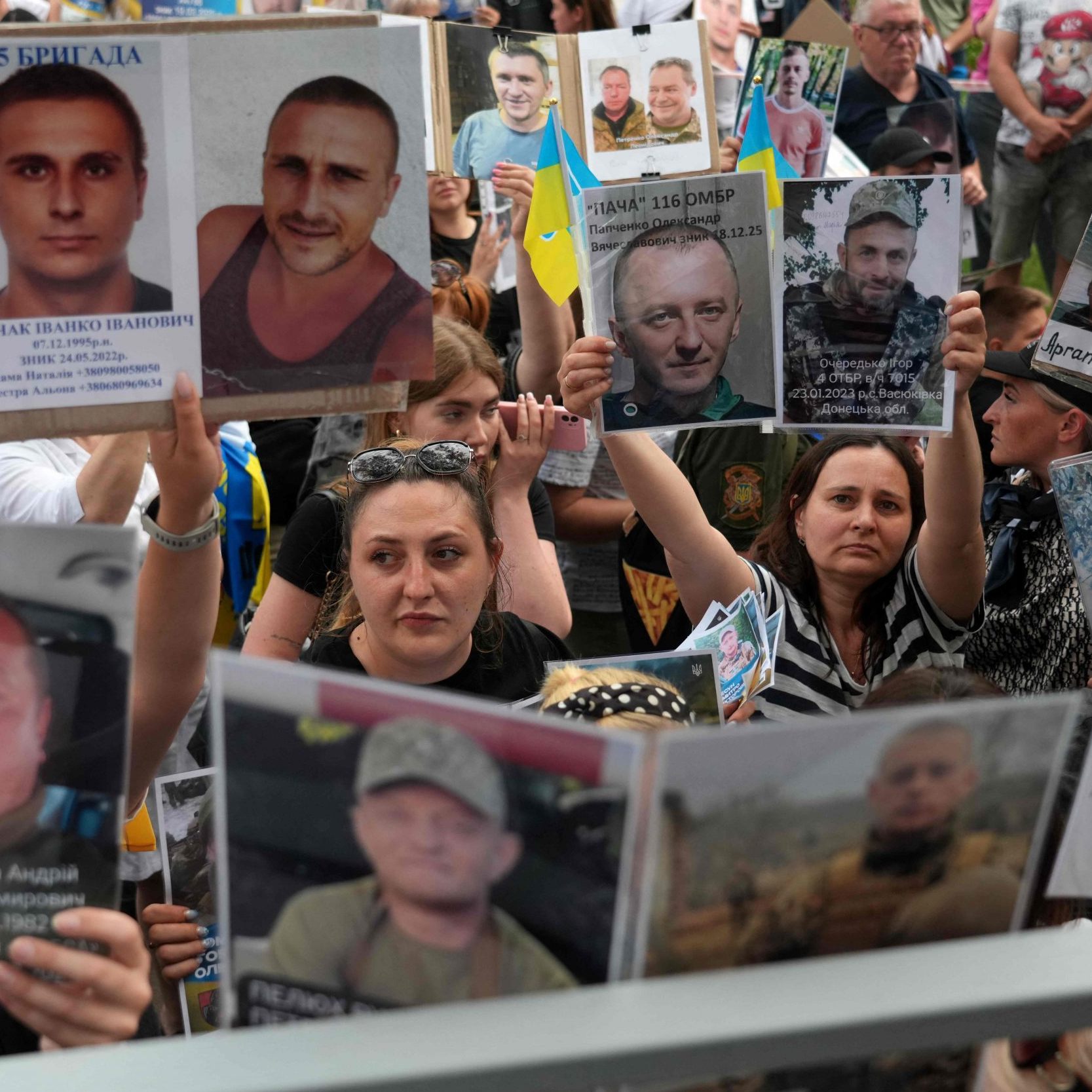 Vermisste oder gefangene ukrainische Soldaten.