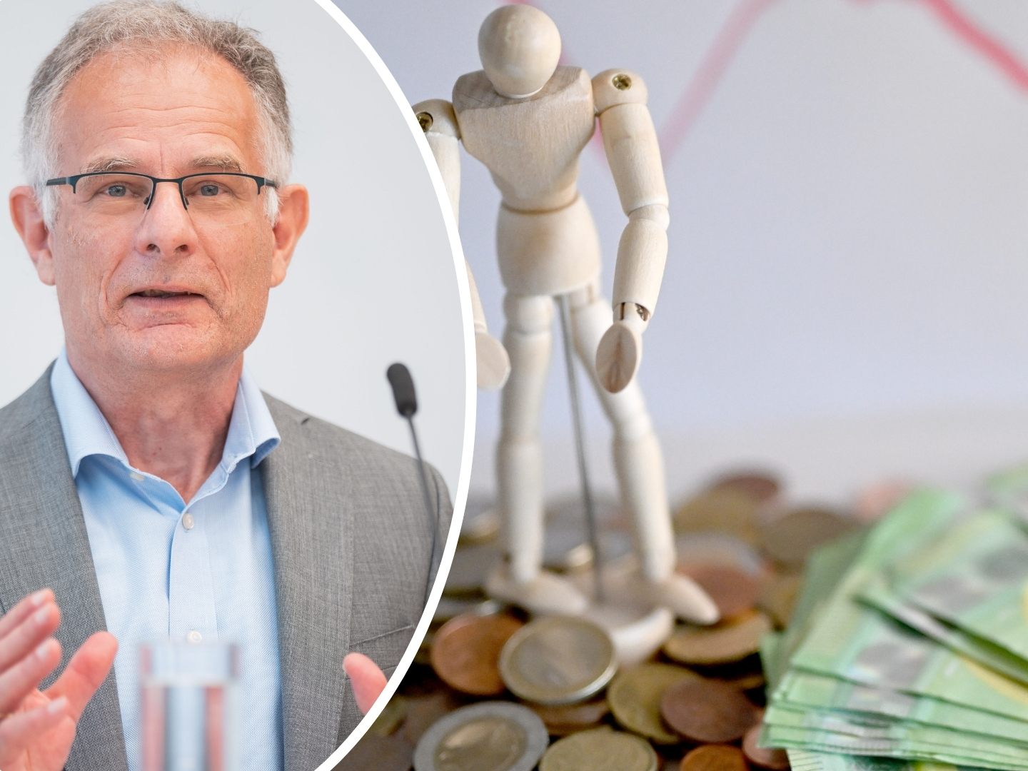 Finanzminister Markus Marterbauer im Rahmen einer Pressekonferenz.