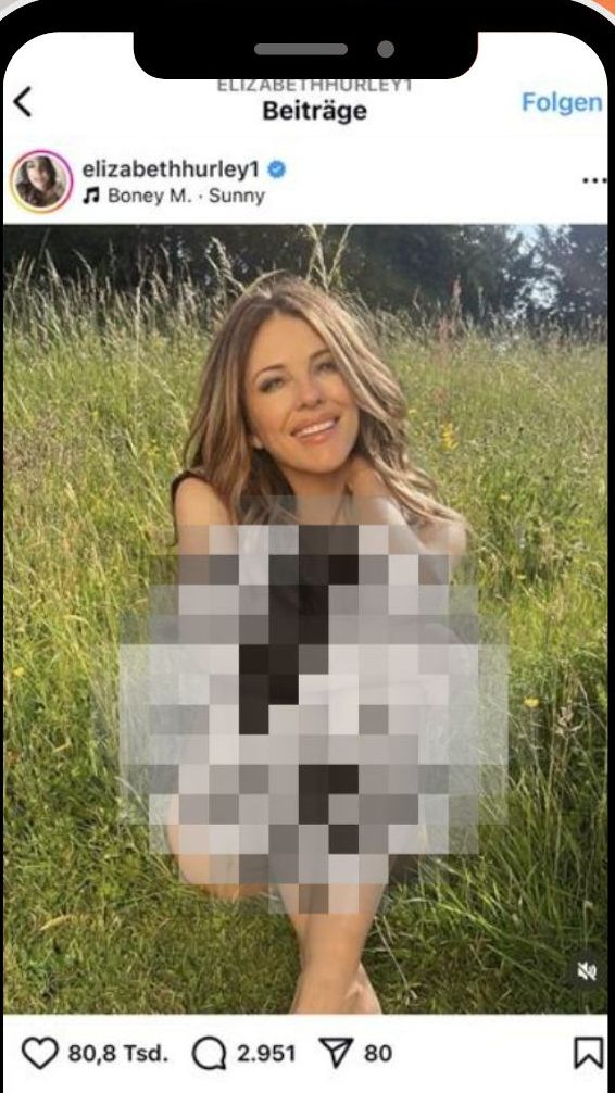 Elizabeth Hurley teilt freizügiges Bild zum Geburtstag.