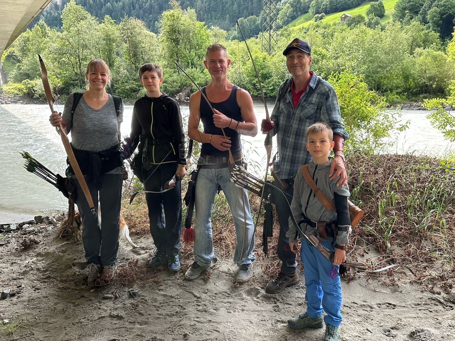 v.l.Beate, Lukas, Alfred, Markus, Anton