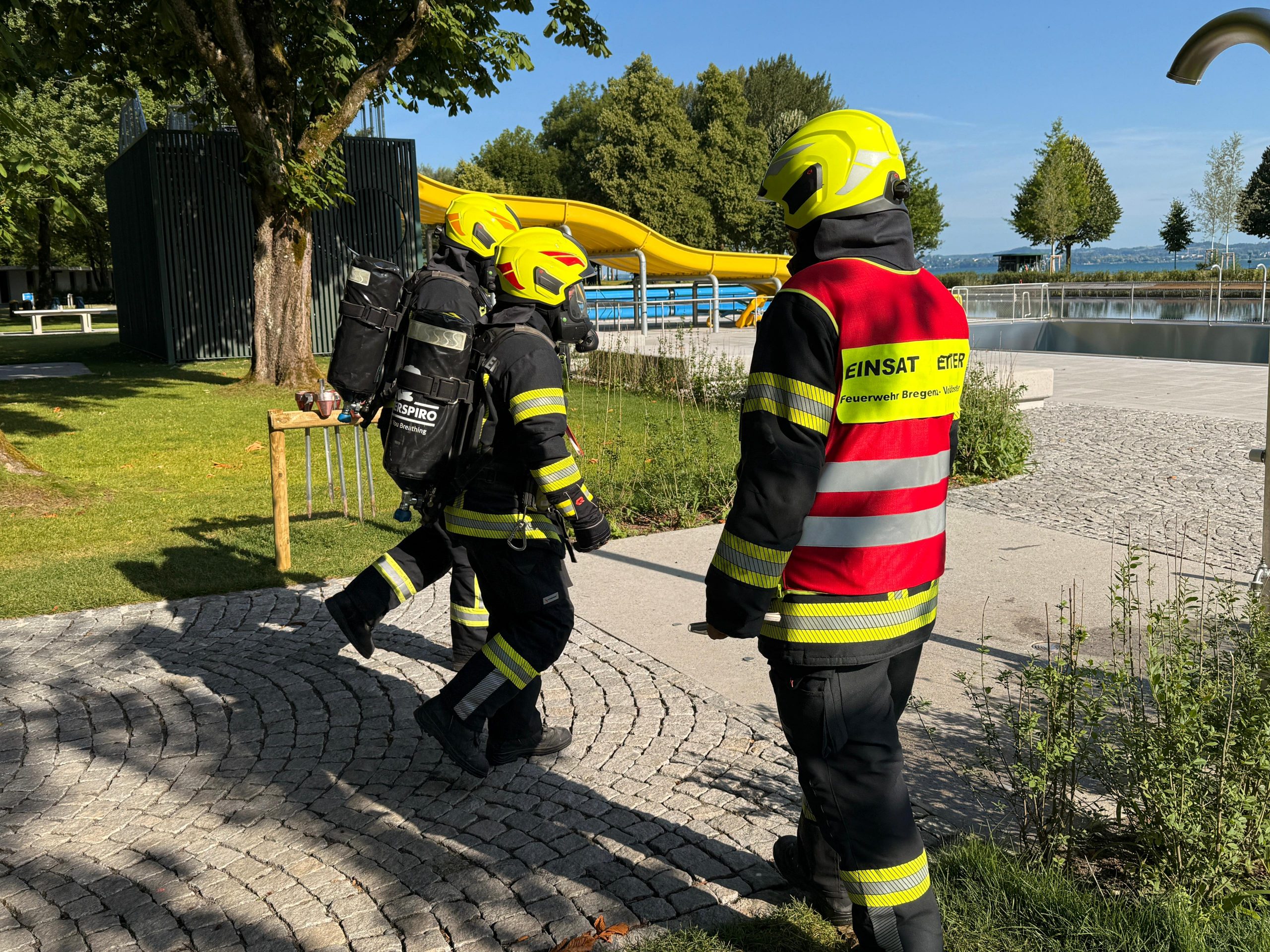 Chlorhasaustritt im Bregenzer Strandbad