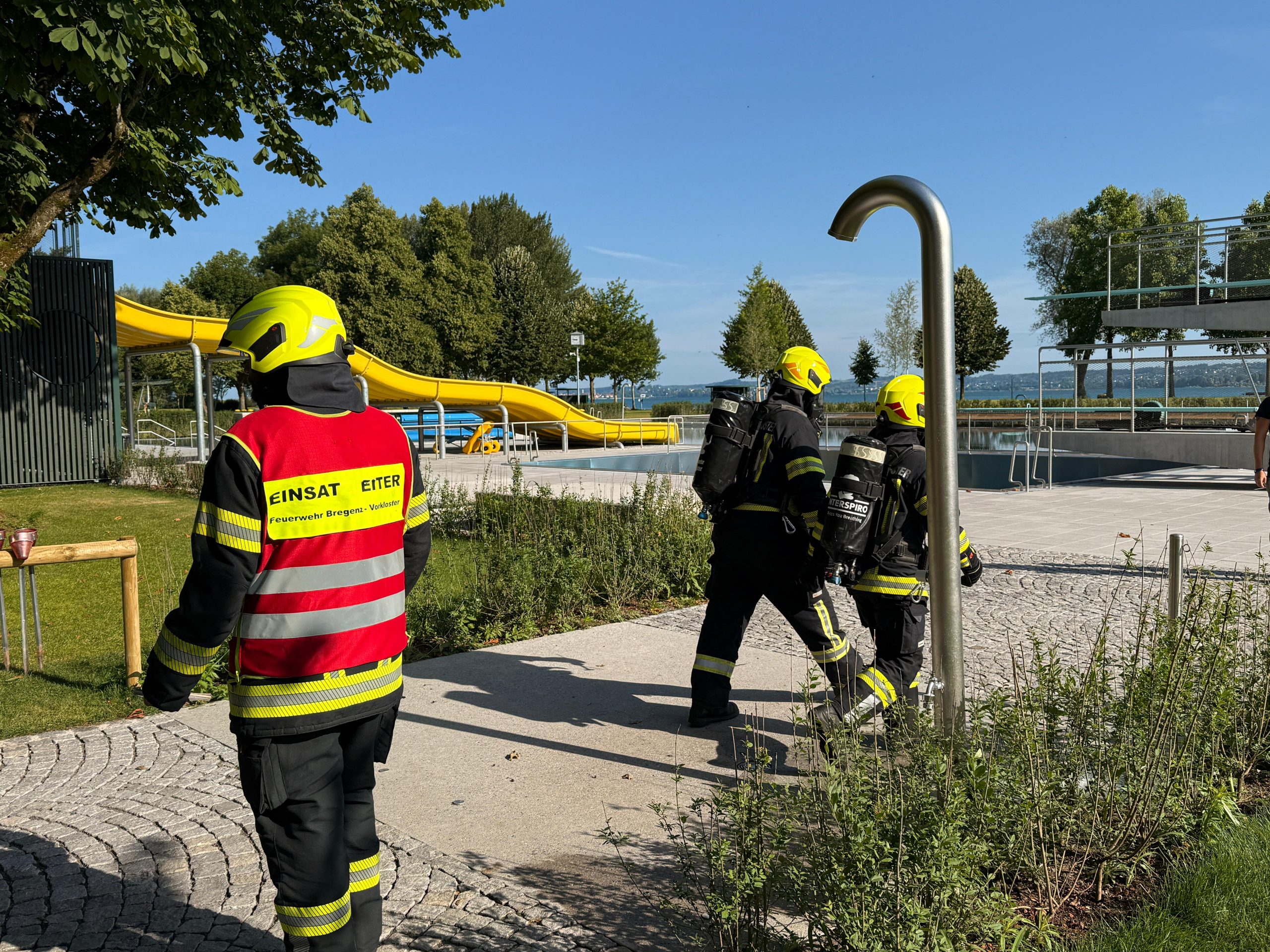 Chlorhasaustritt im Bregenzer Strandbad