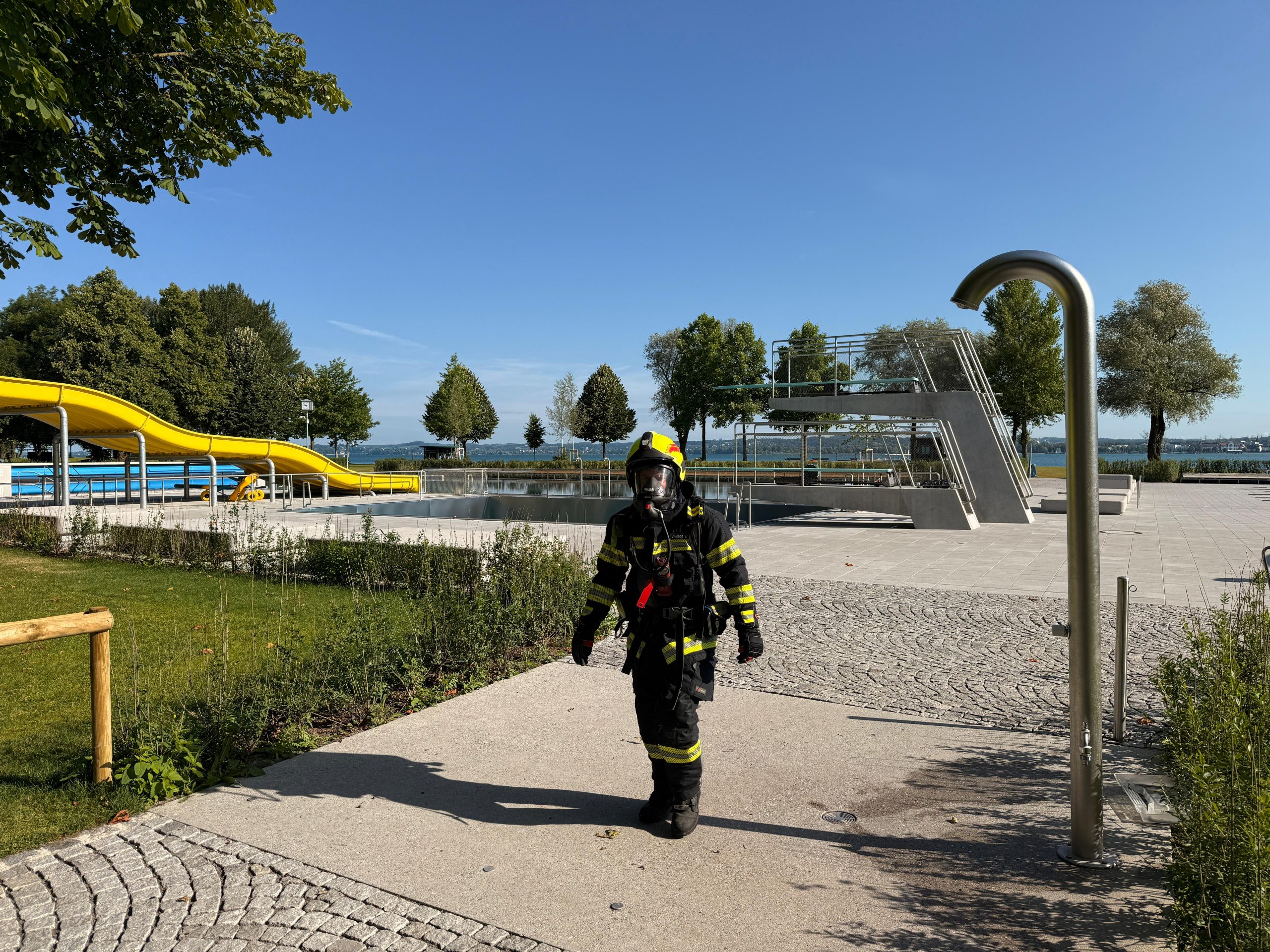 Chlorhasaustritt im Bregenzer Strandbad
