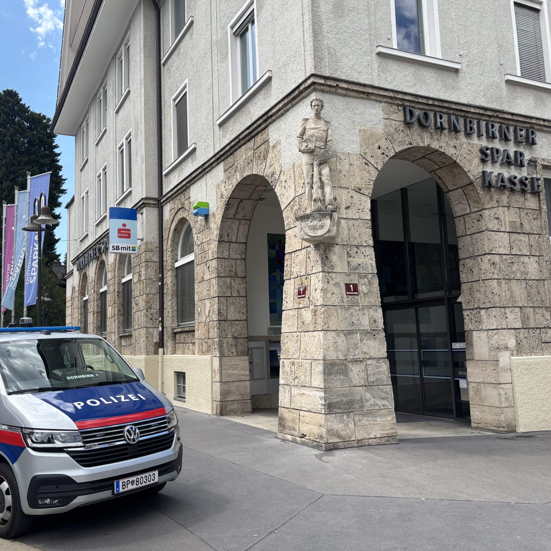 Bewaffneter Raubüberfall auf Dornbirner Sparkasse