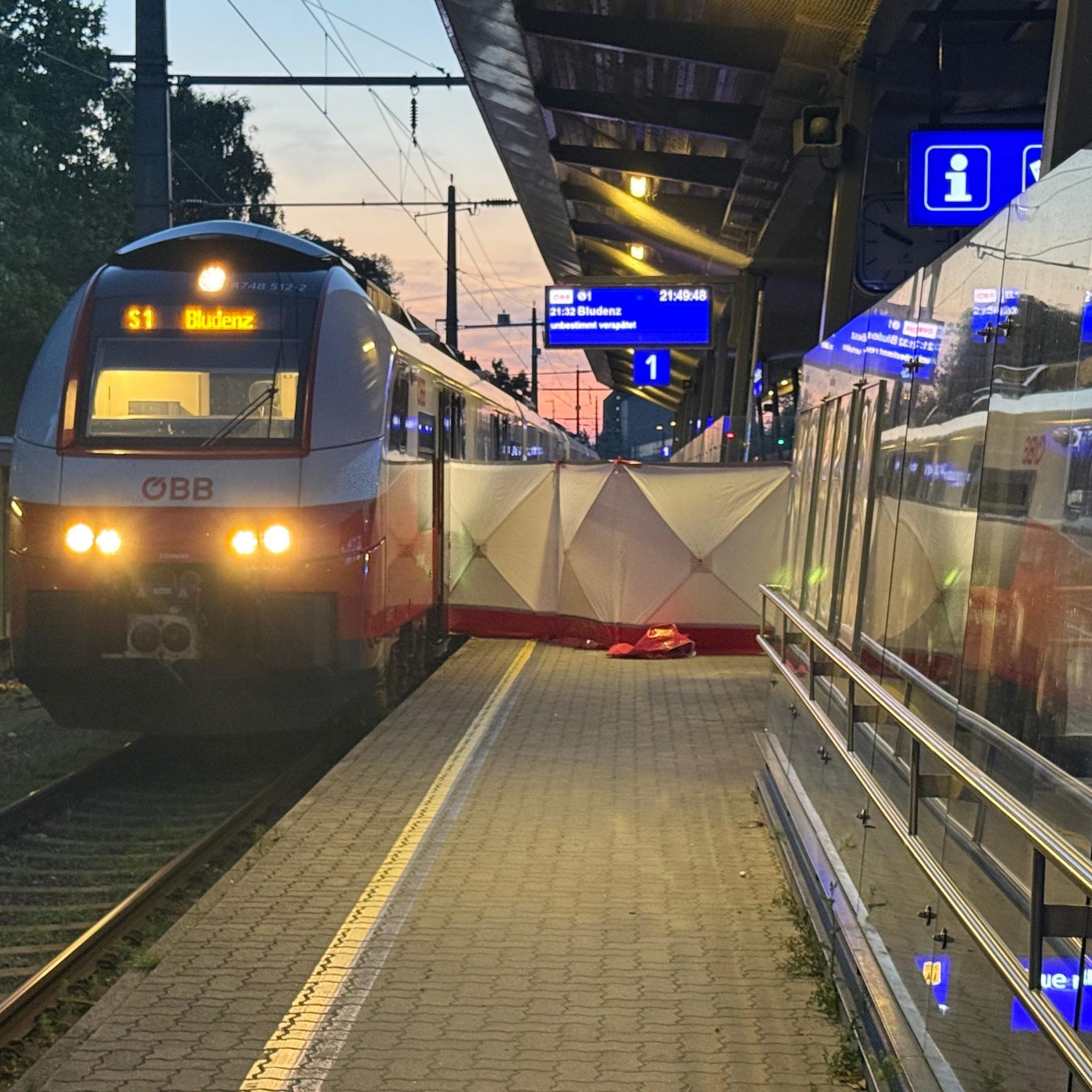Einsatz am Bahnhof Lochau.