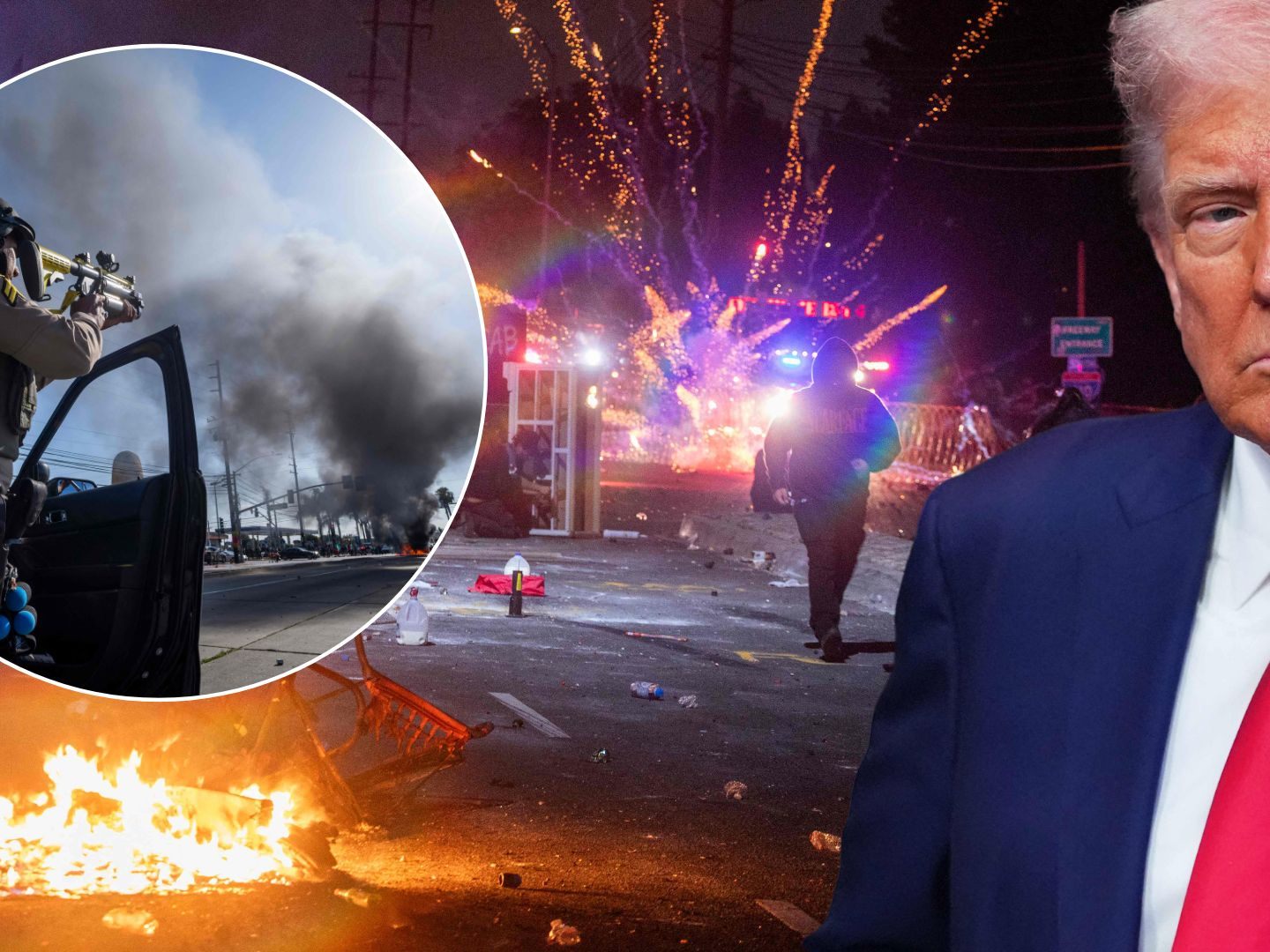 Gewaltsame Zusammenstöße bei Protesten nach Razzien gegen Einwanderer Gewaltsame Zusammenstöße bei Protesten nach Razzien gegen Einwanderer