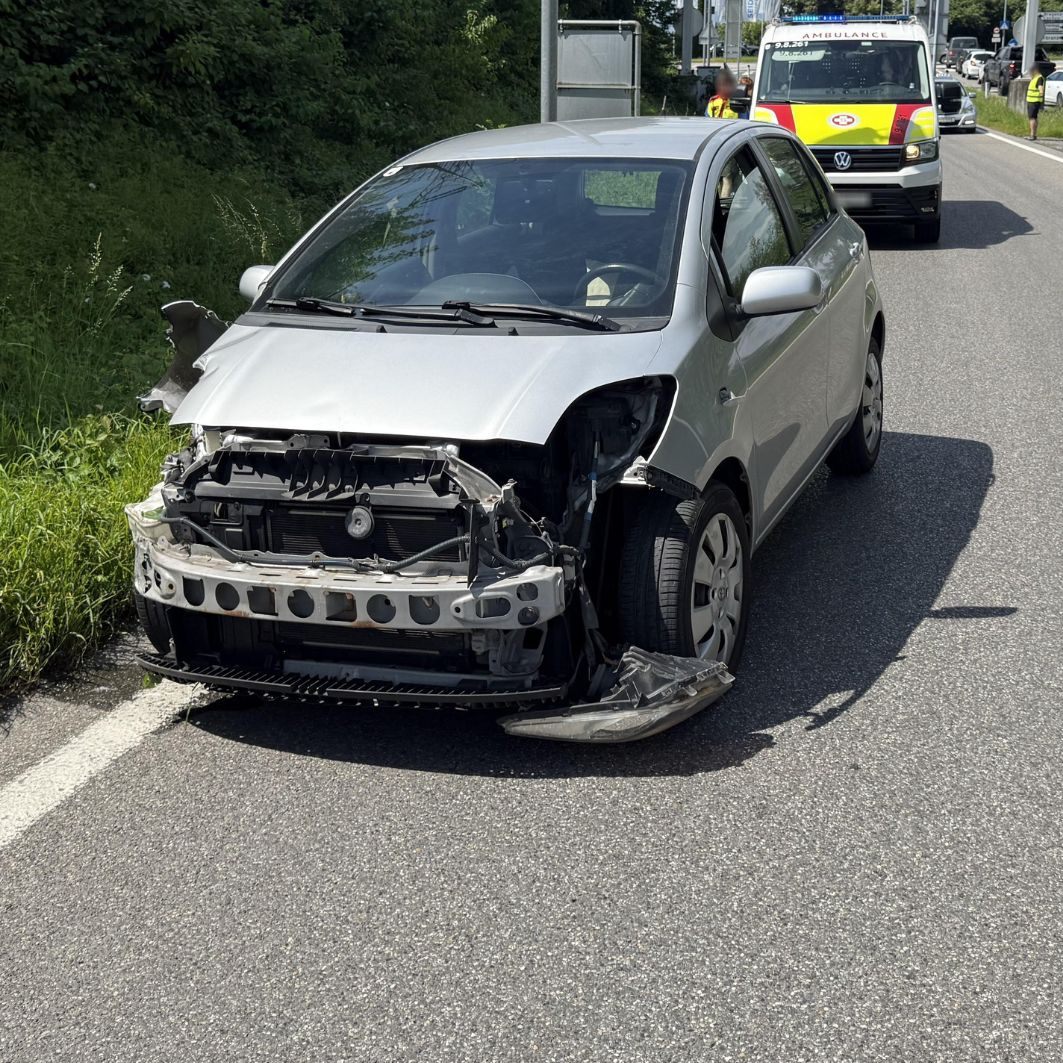 Unfall beim Hörbranzer Autobahnzubringer.