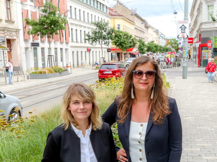 Stefanie Lamp, Bezirksvorsteherin von Ottakring, und Planungsstadträtin Ulli Sima. Stefanie Lamp, Bezirksvorsteherin von Ottakring, und Planungsstadträtin Ulli Sima.