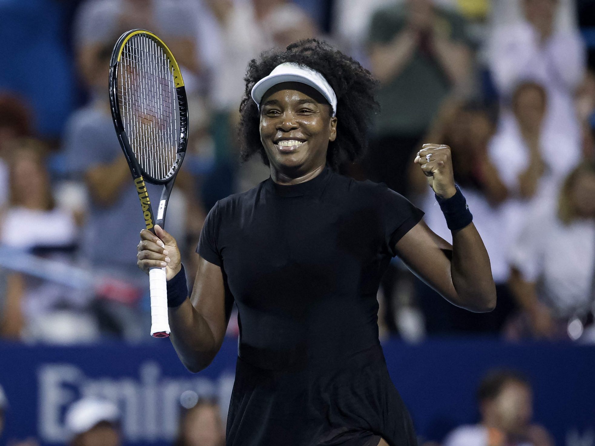 Venus Williams gewinnt als zweitälteste Frau der Welt. Venus Williams gewinnt als zweitälteste Frau der Welt.