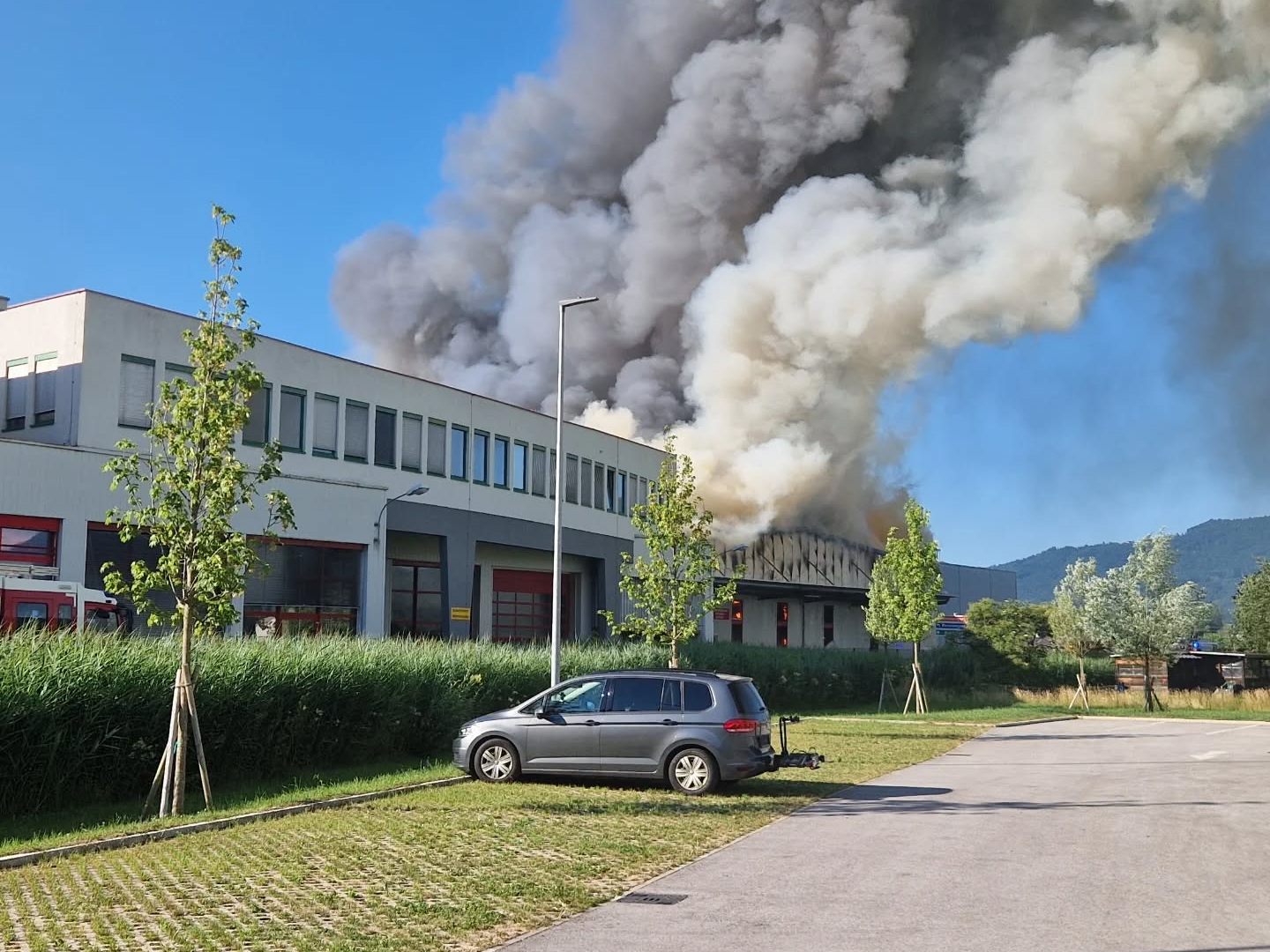 Brand bei Firma Emco in Hallein. Brand bei Firma Emco in Hallein.