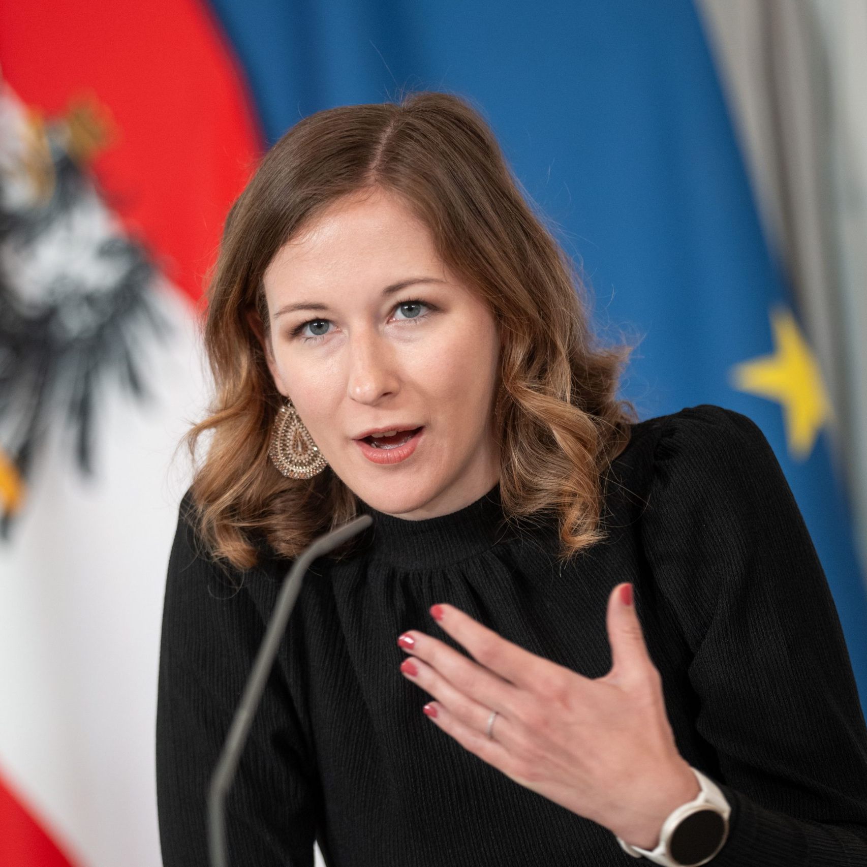 Integrationsministerin Claudia Plakolm präsentiert gemeinsam mit Statistik Austria das Jahrbuch 2025 zu Migration und Integration im Bundeskanzleramt.