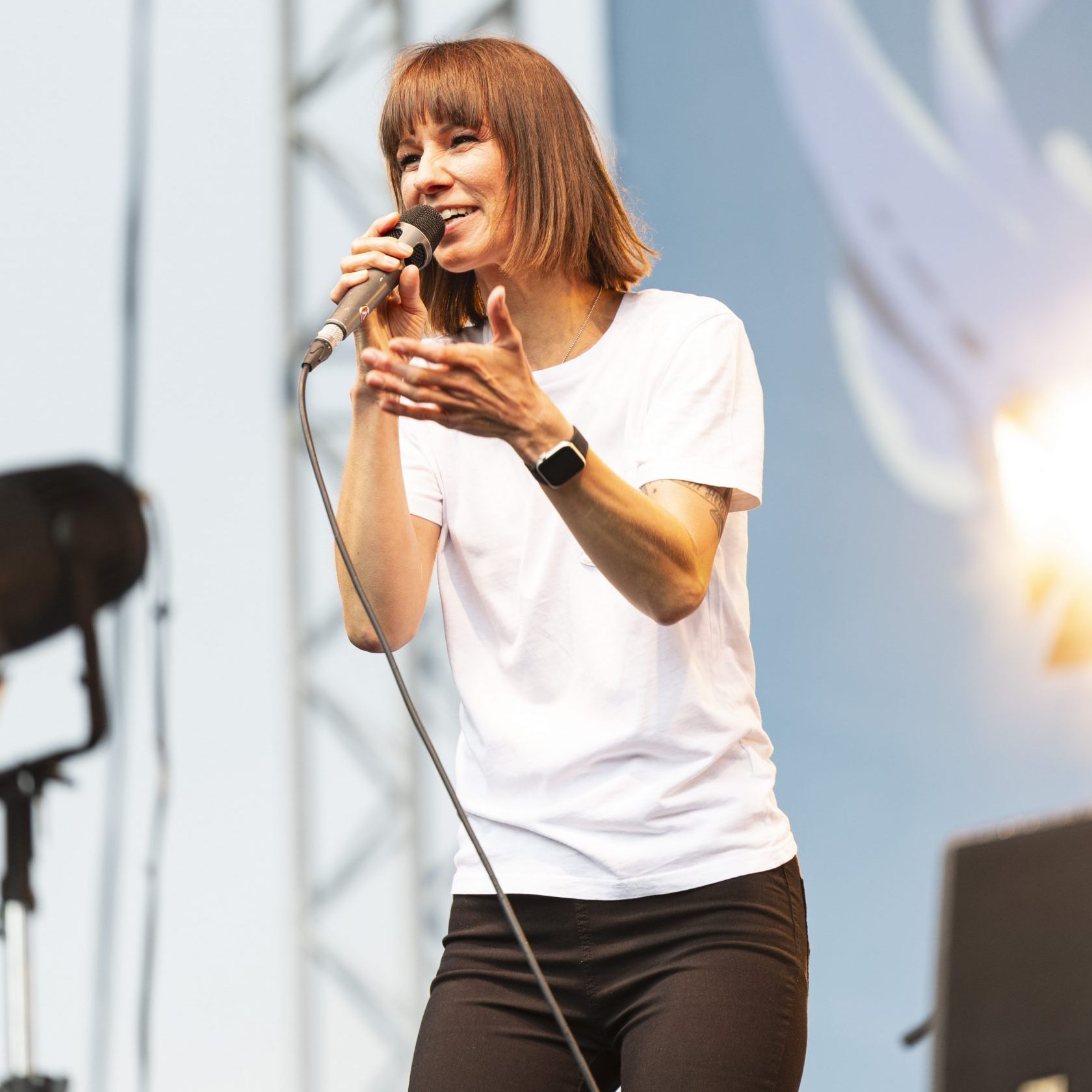 Christina Stürmer beim Popfest 2025 am Wiener Karlsplatz.