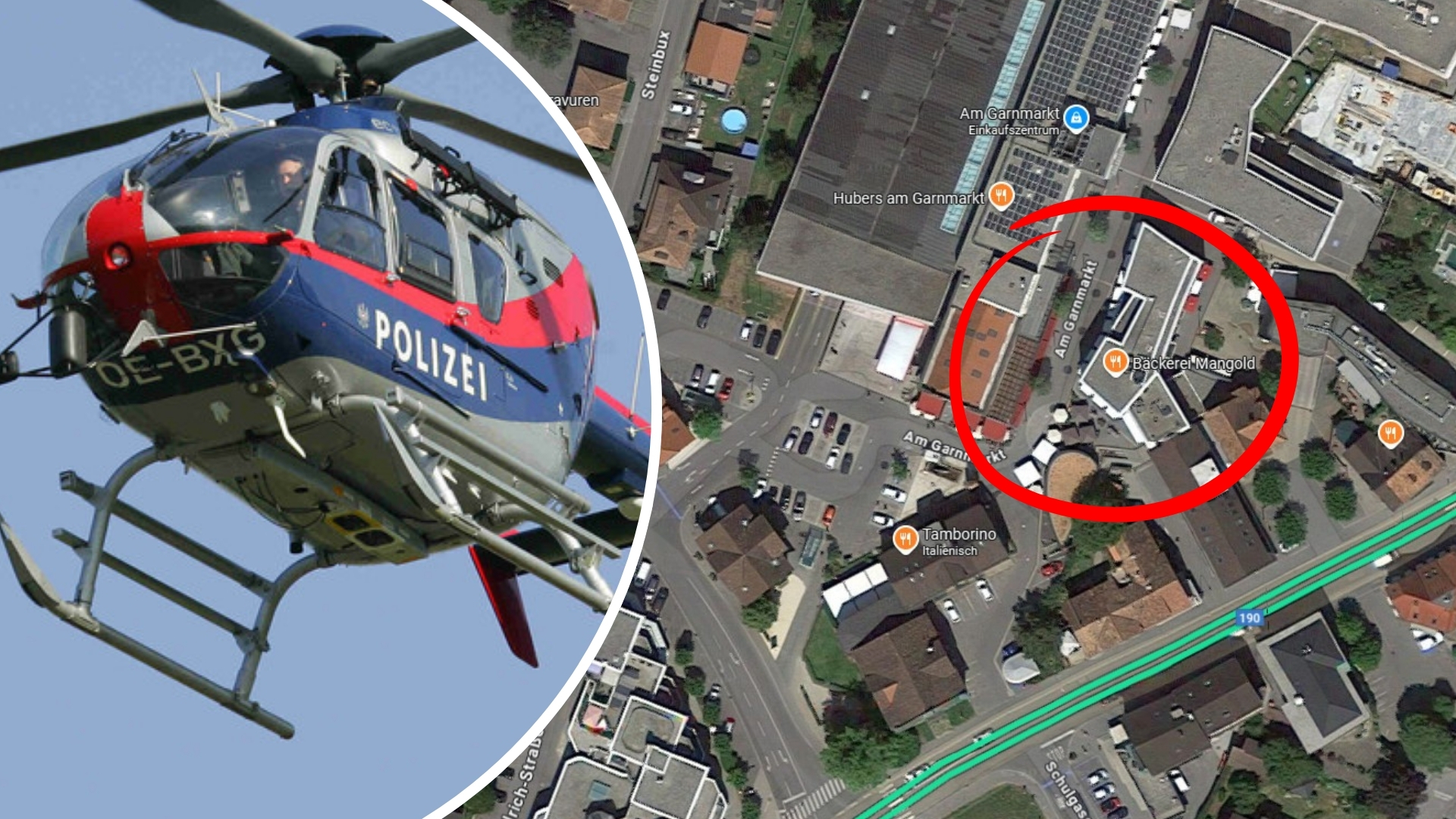 Nasilni rop pekarske trgovine v Götzisu povzročil policijsko akcijo