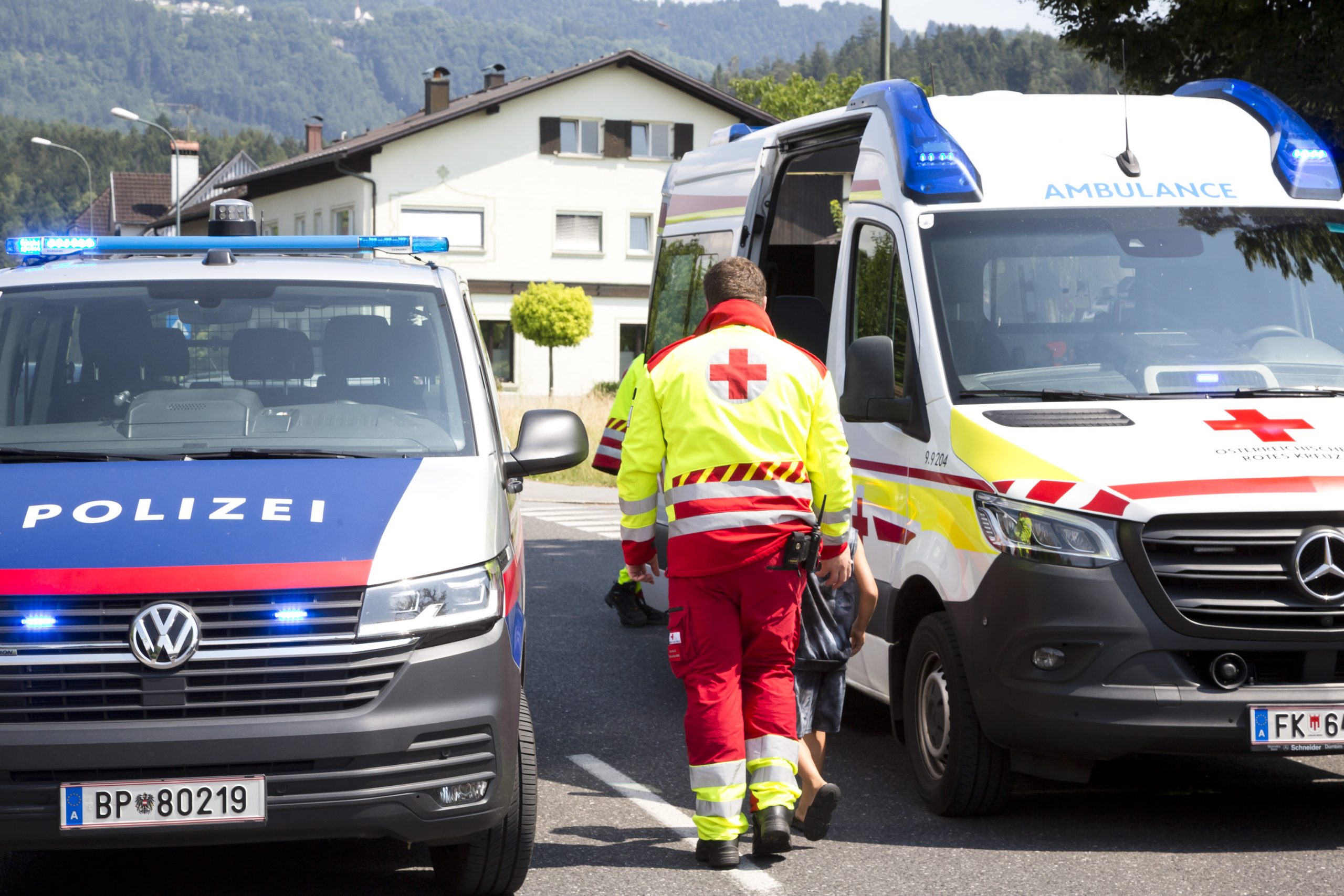 Rankweil am 4.7.2025 VU Verkehrsunfall, Langgasse, gegen 15h, Rankweil am 4.7.2025 VU Verkehrsunfall, Langgasse, gegen 15h,