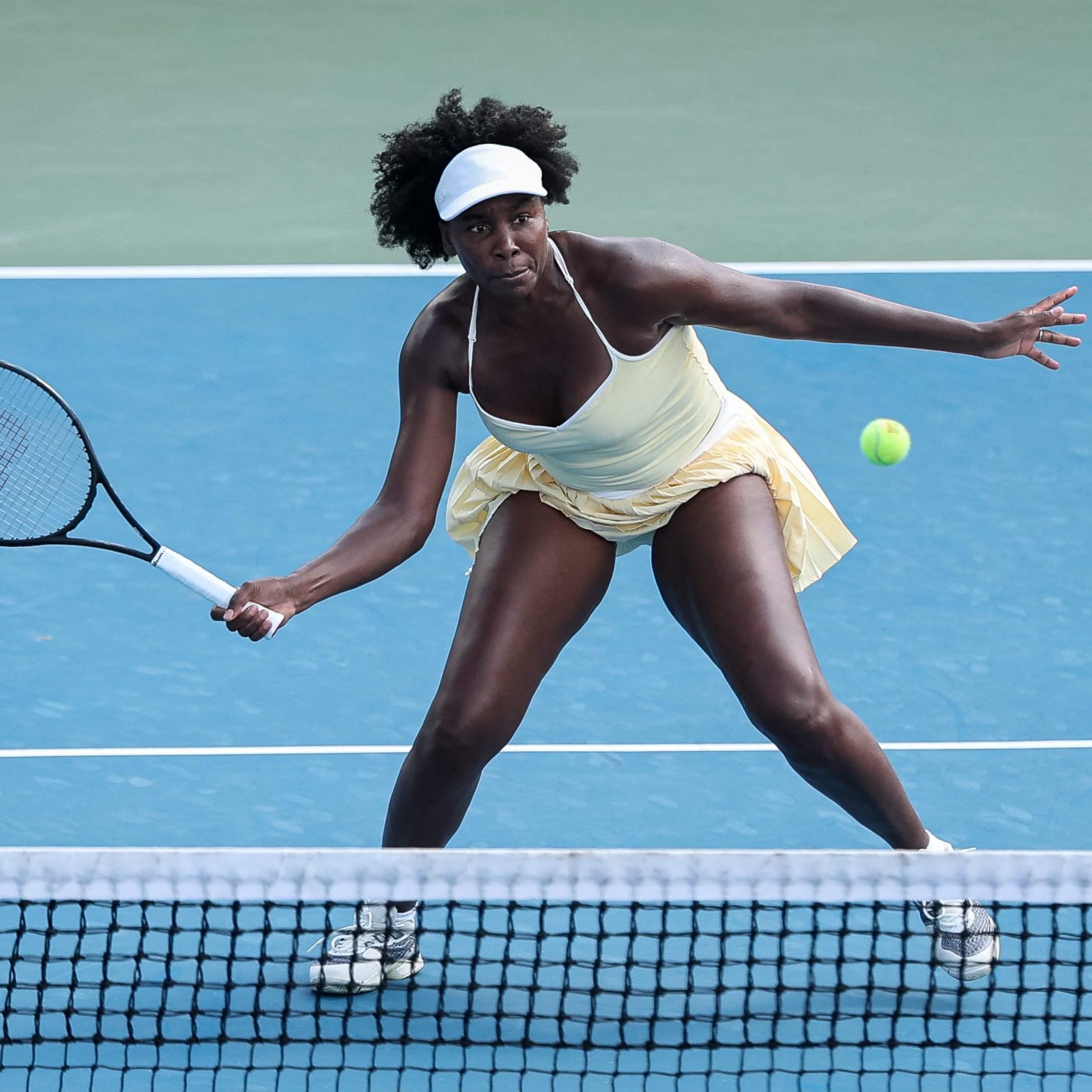 Venus Williams beim Doppelsieg an den Citi Open in Washington – ihr erstes Match seit über einem Jahr.