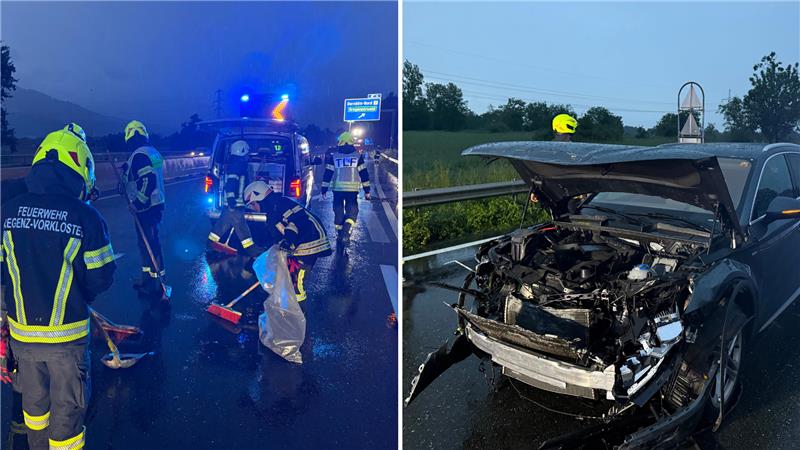 Na avtocesti A65 se je v nesreči prevrnil avtomobil s pripadnikom čete