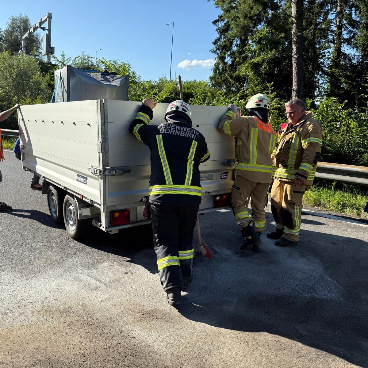Einsatz bei der A14-Abfahrt Bregenz