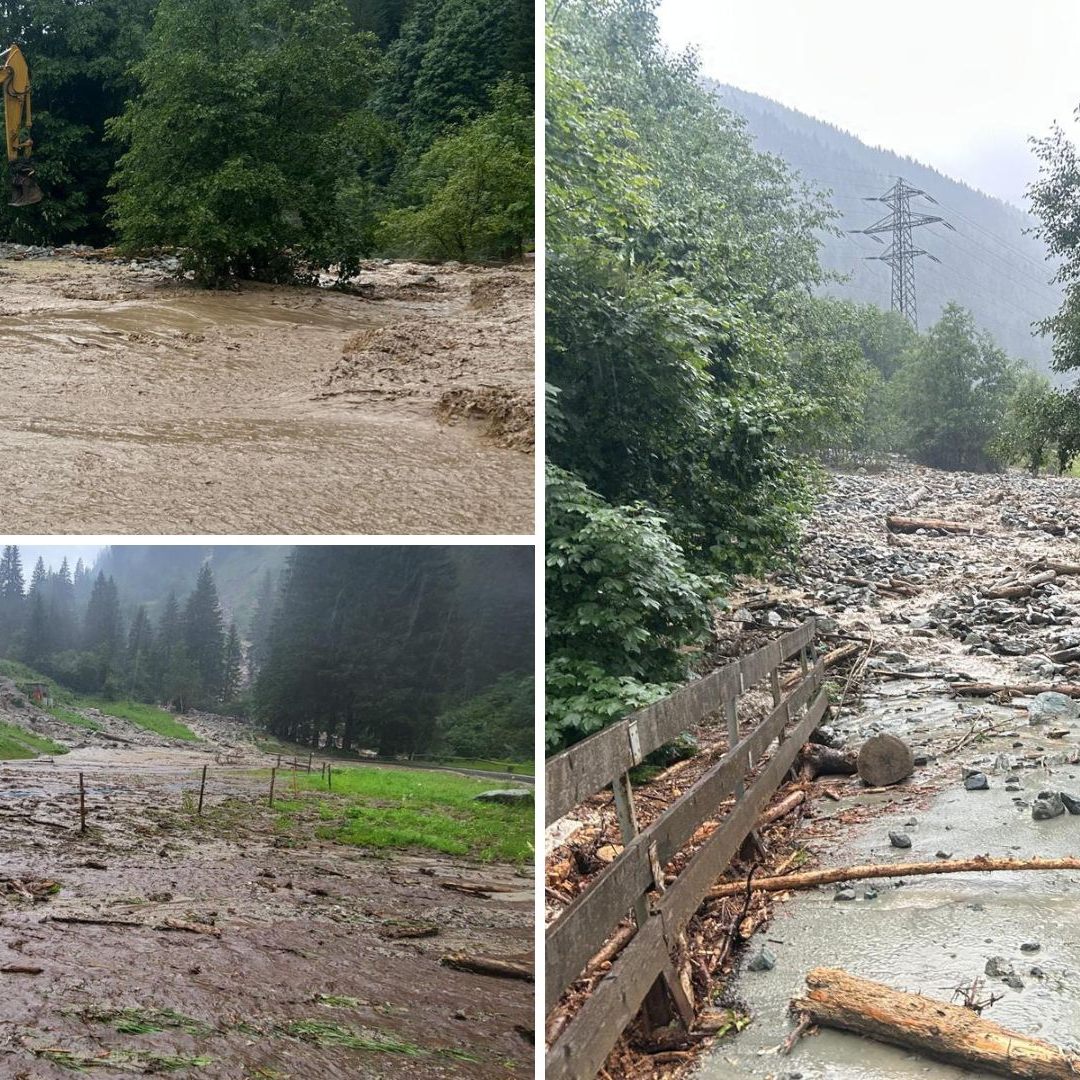 Ill trat über Ufer: Schäden nach Unwettern im Montafon.