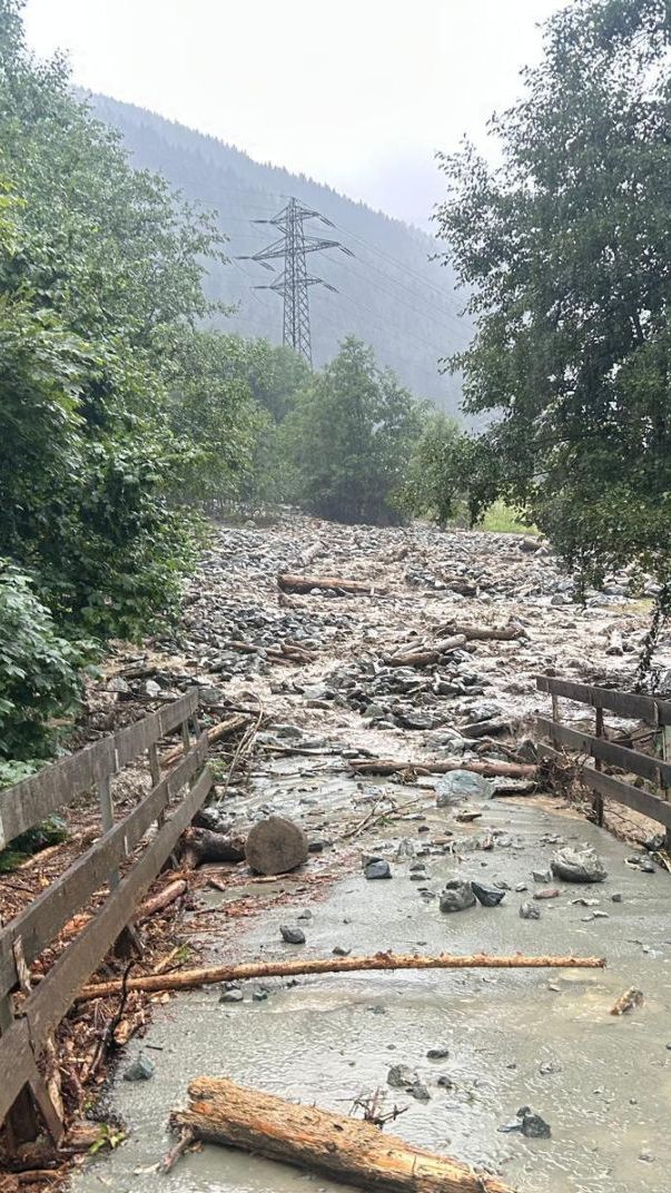 Ill trat über Ufer: Schäden nach Unwettern im Montafon.