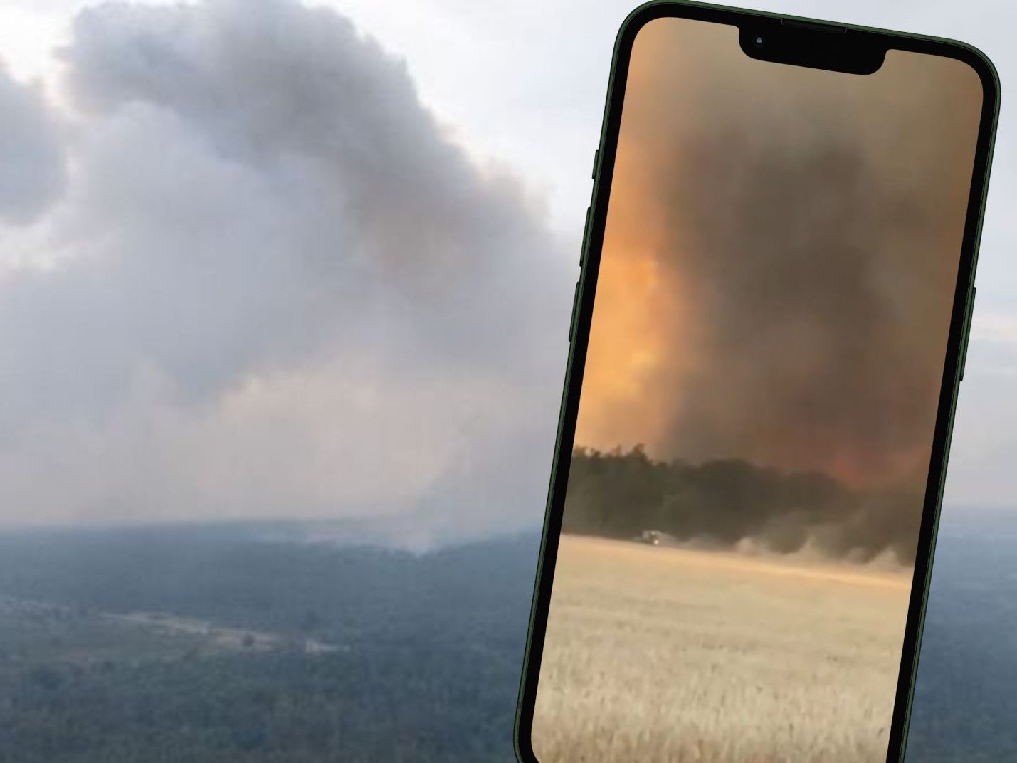Katastrophenalarm wegen eines Feuers in Deutschland.