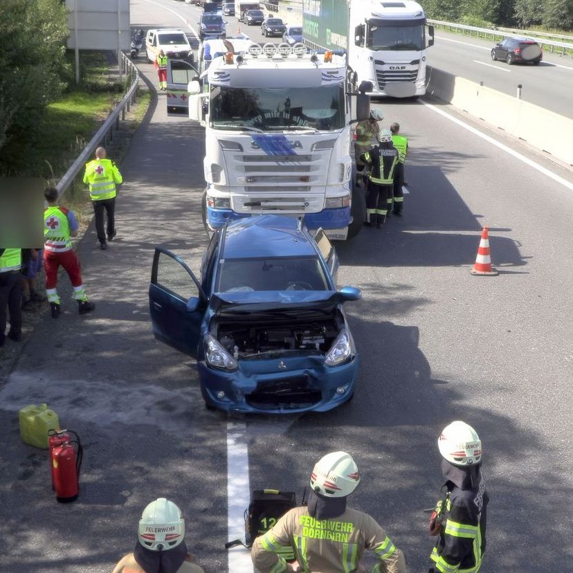 Auffahrunfall auf der A14