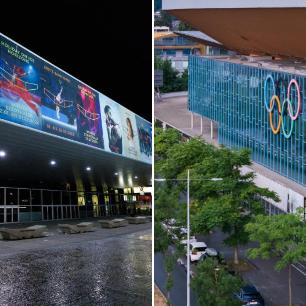 Wiener Stadthalle gegen Olympiahalle Innsbruck.