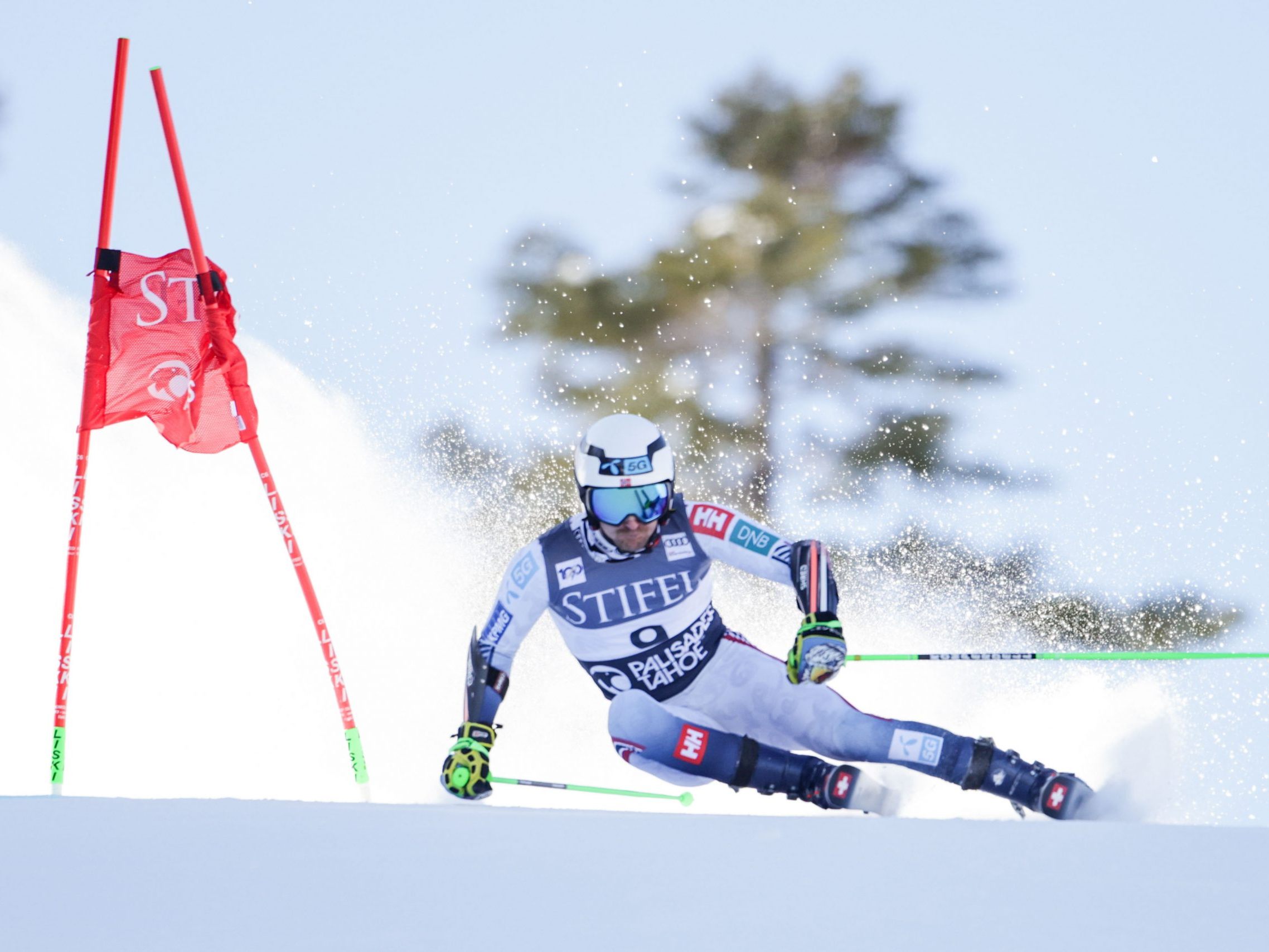 Der Ski-Routinier beim Riesentorlauf der Herren in Palisades Tahoe, Kalifornien, am 24. Februar 2024.“ Der Ski-Routinier beim Riesentorlauf der Herren in Palisades Tahoe, Kalifornien, am 24. Februar 2024.“